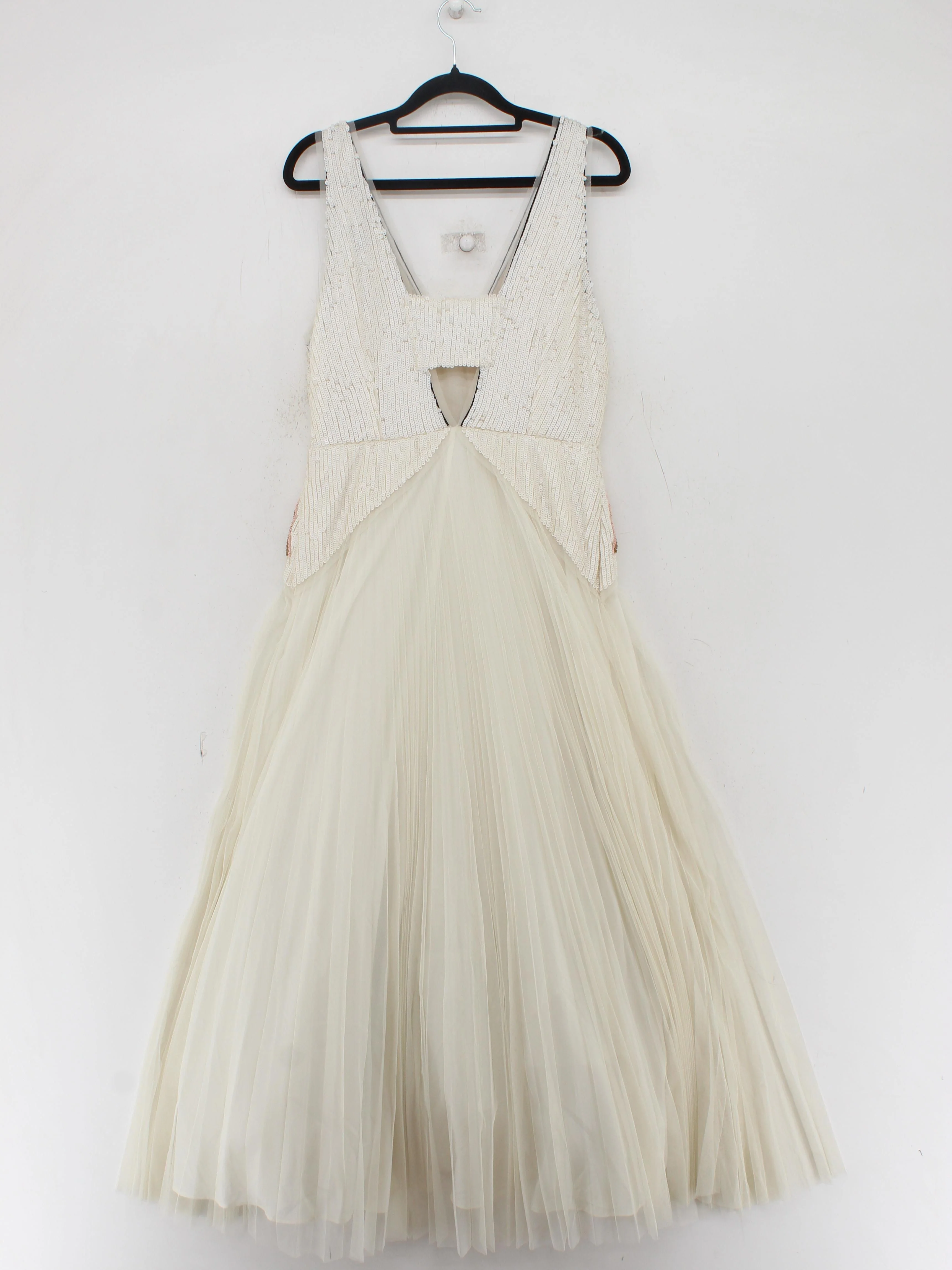 Karen Millen Skater Midi Dress UK10 in Cream RRP £299 - Image 3