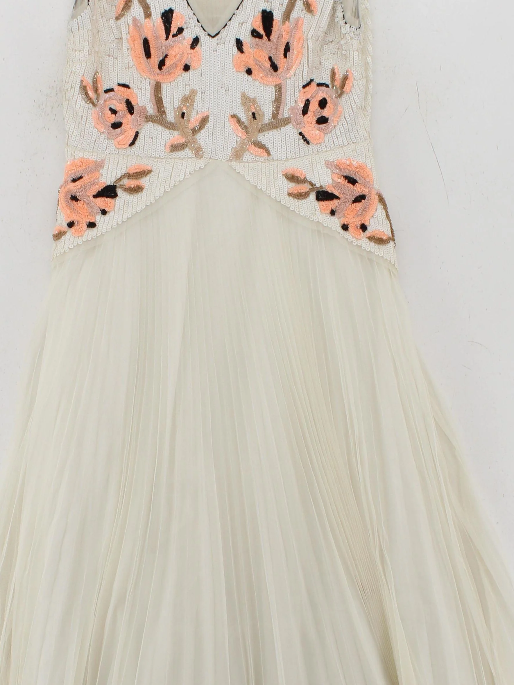 Karen Millen Skater Midi Dress UK10 in Cream RRP £299 - Image 4