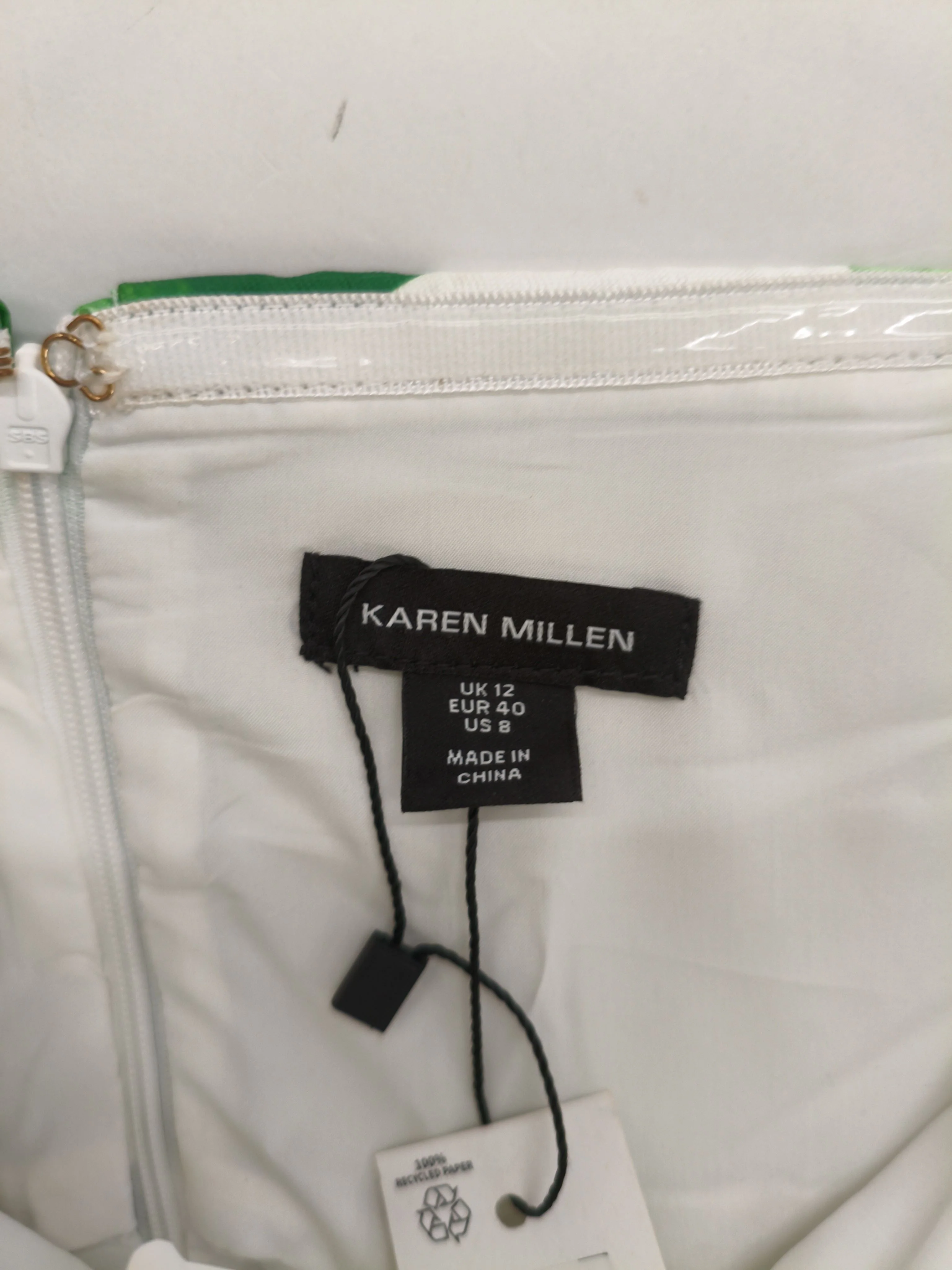 Karen Millen Skater Midi Dress UK12 in White RRP £149 - Image 6