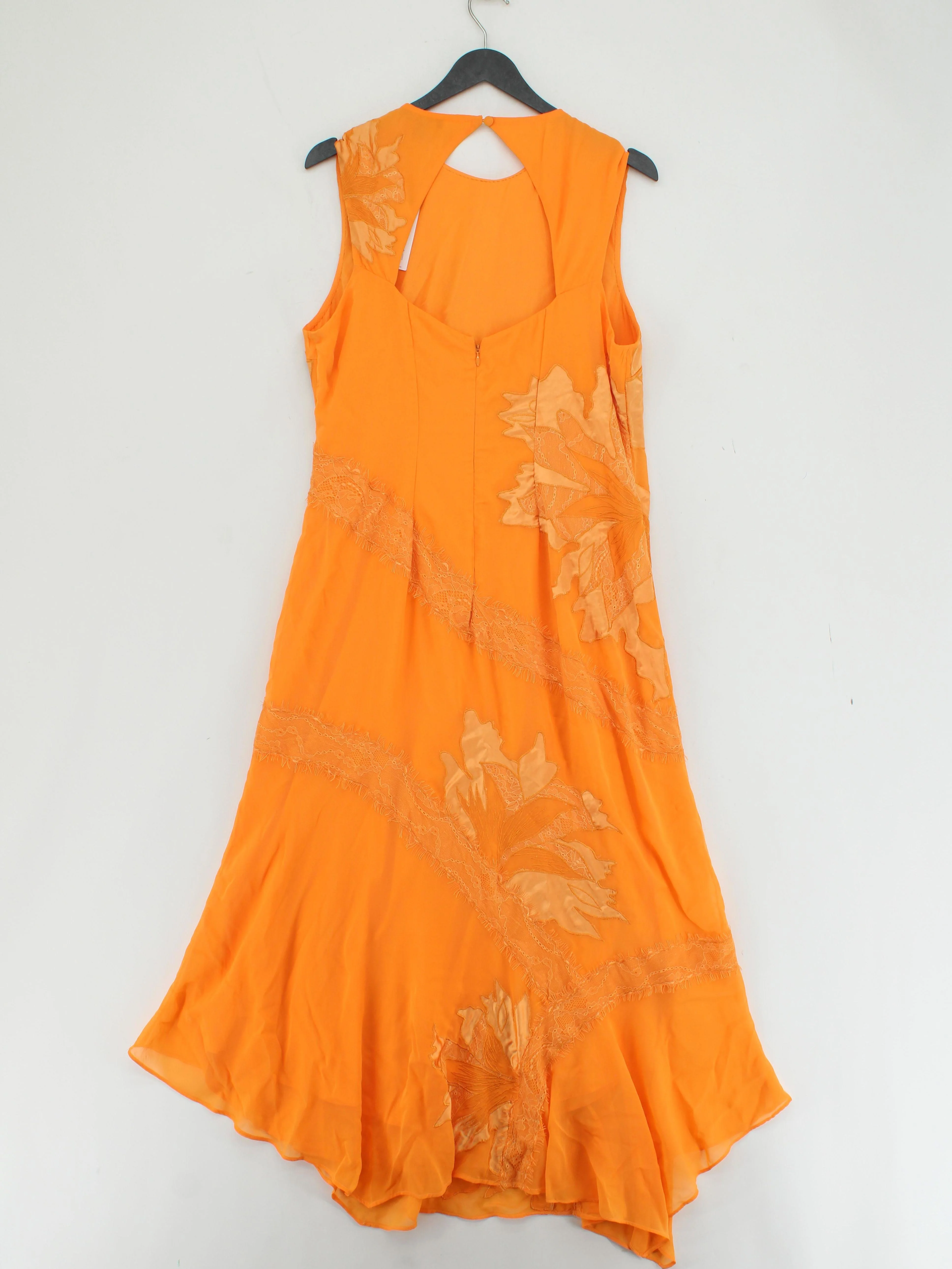 Karen Millen Skater Midi Dress UK16 in Orange RRP £349 - Image 2