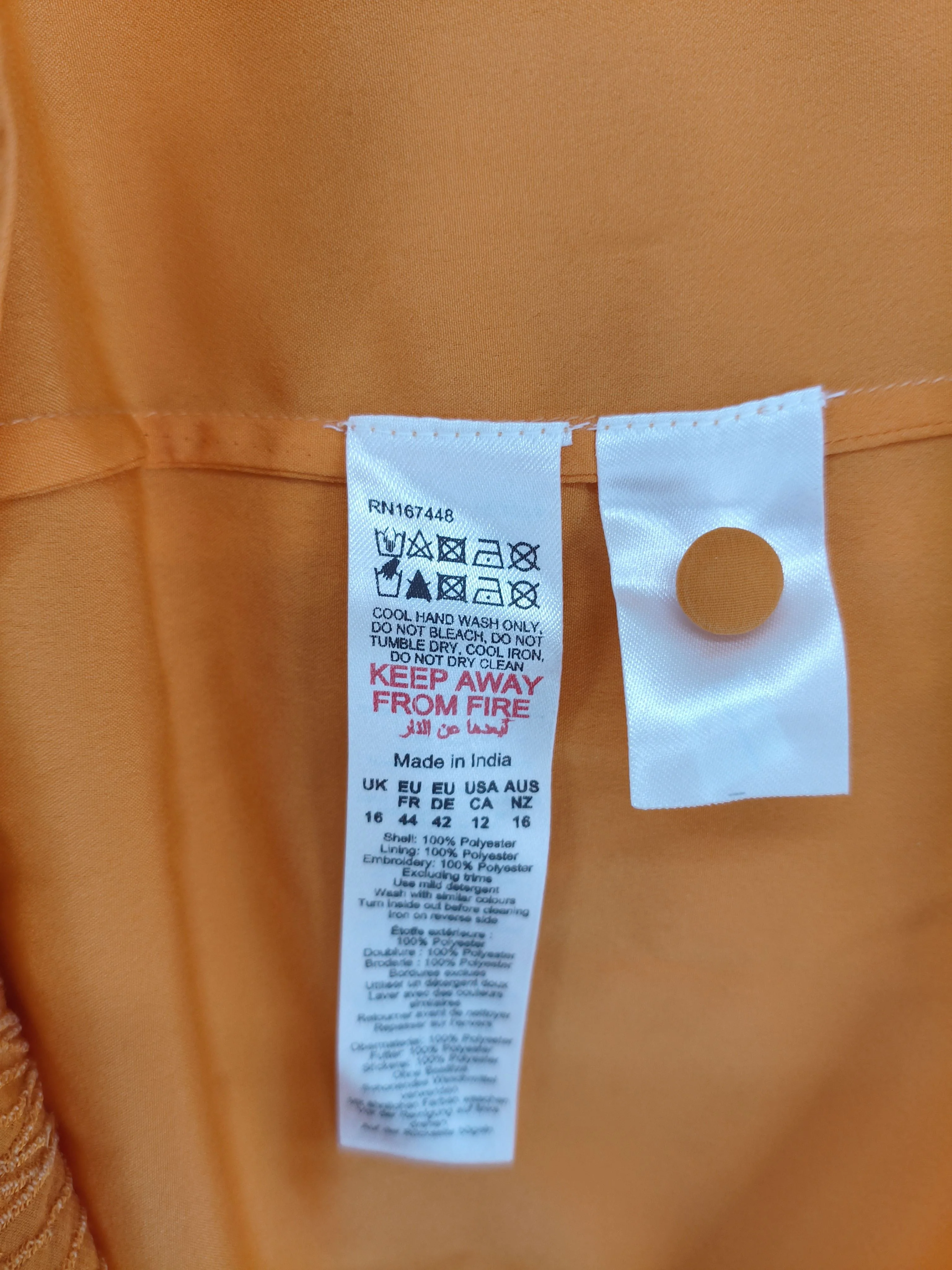 Karen Millen Skater Midi Dress UK16 in Orange RRP £349 - Image 7