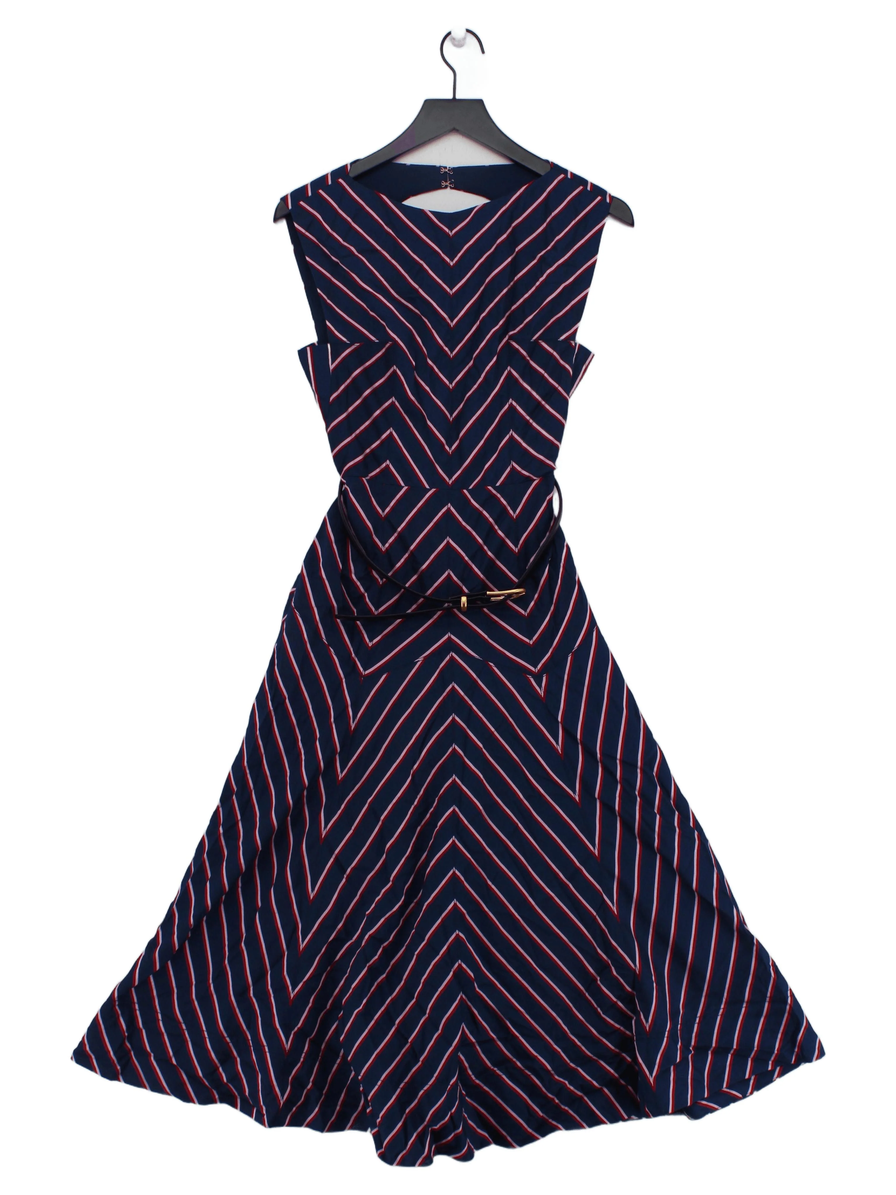 Karen Millen Skater Midi Dress UK6 in Blue RRP £199