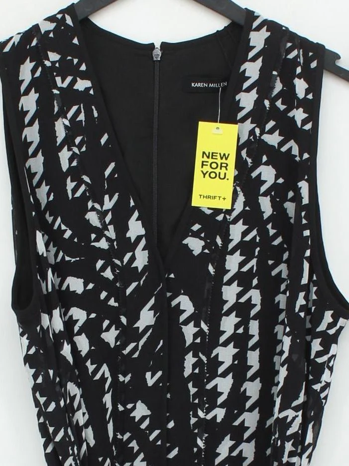 Karen Millen Skater Mini Dress UK10 in Black - Image 3