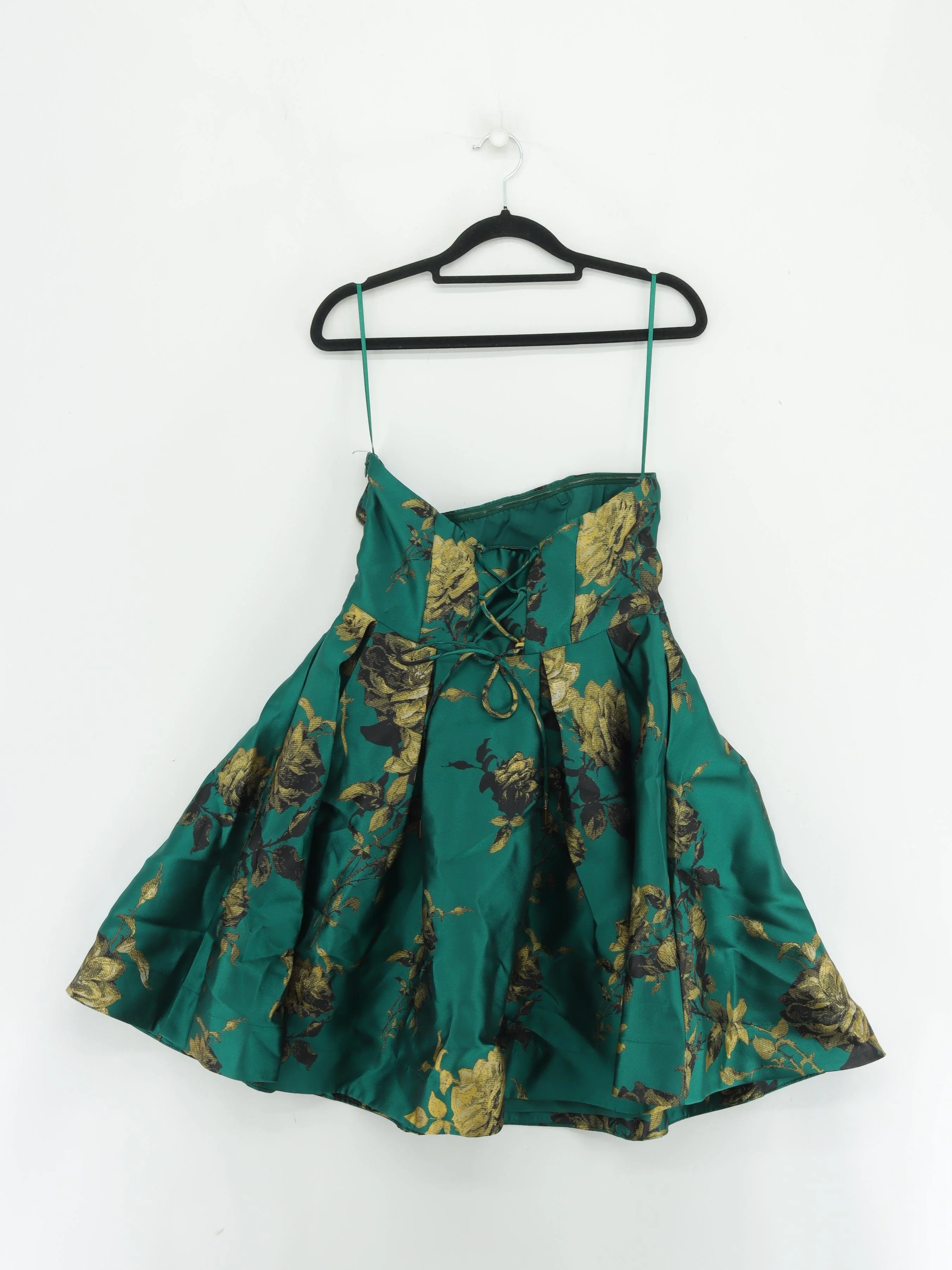 Karen Millen Skater Mini Dress UK10 in Green RRP £159 - Image 2