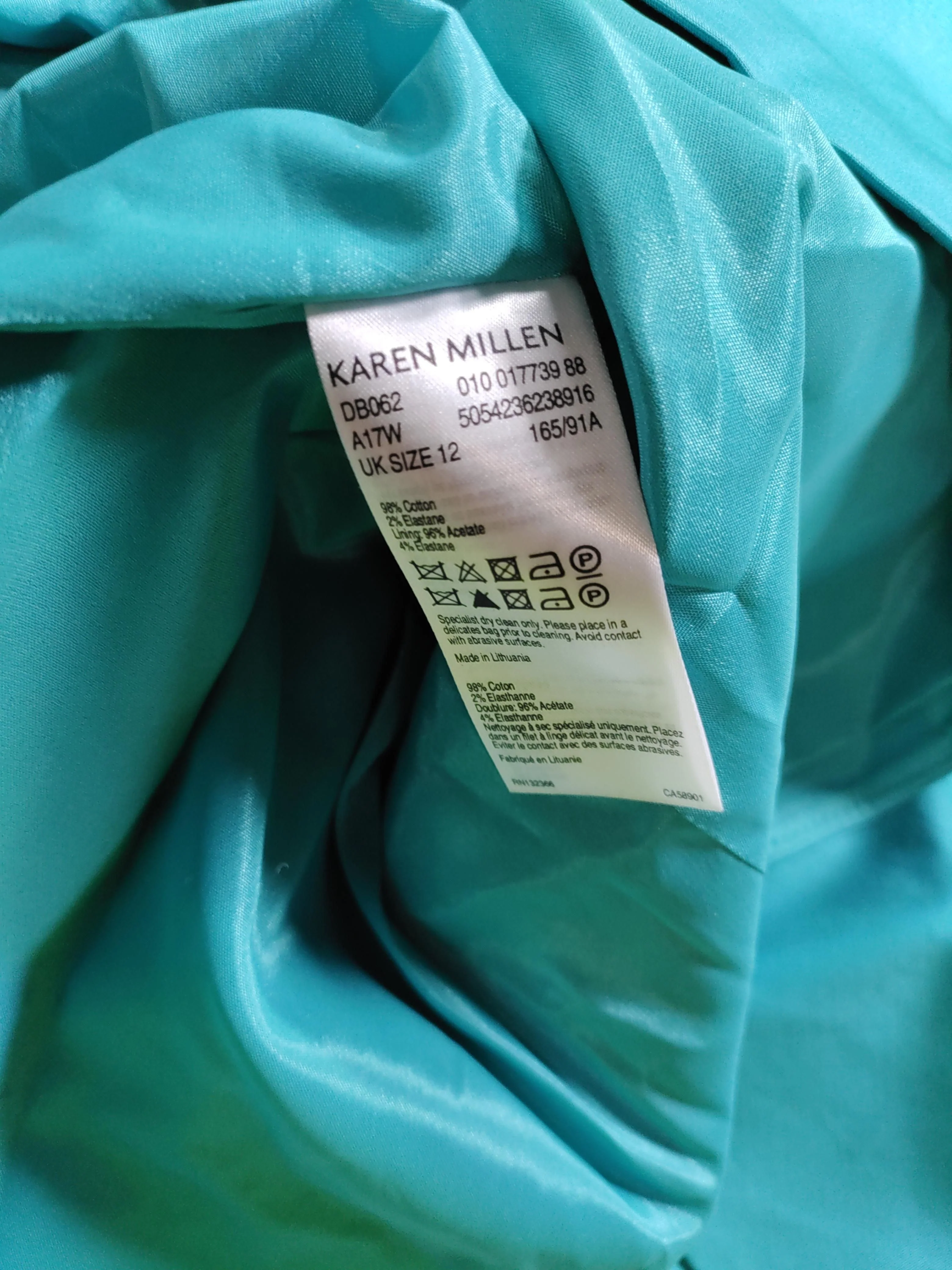 Karen Millen Skater Mini Dress UK12 in Blue - Image 5