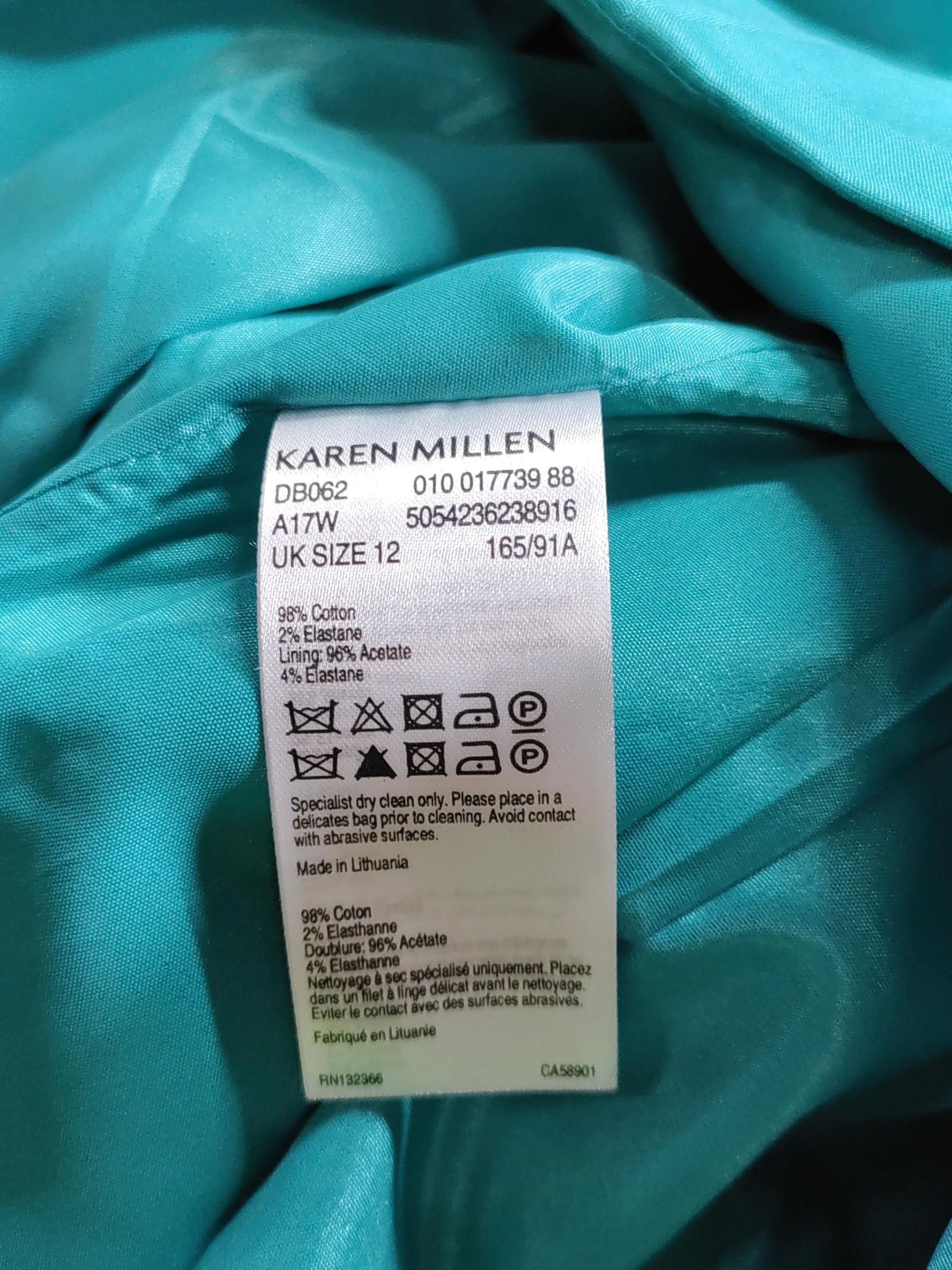 Karen Millen Skater Mini Dress UK12 in Blue - Image 6