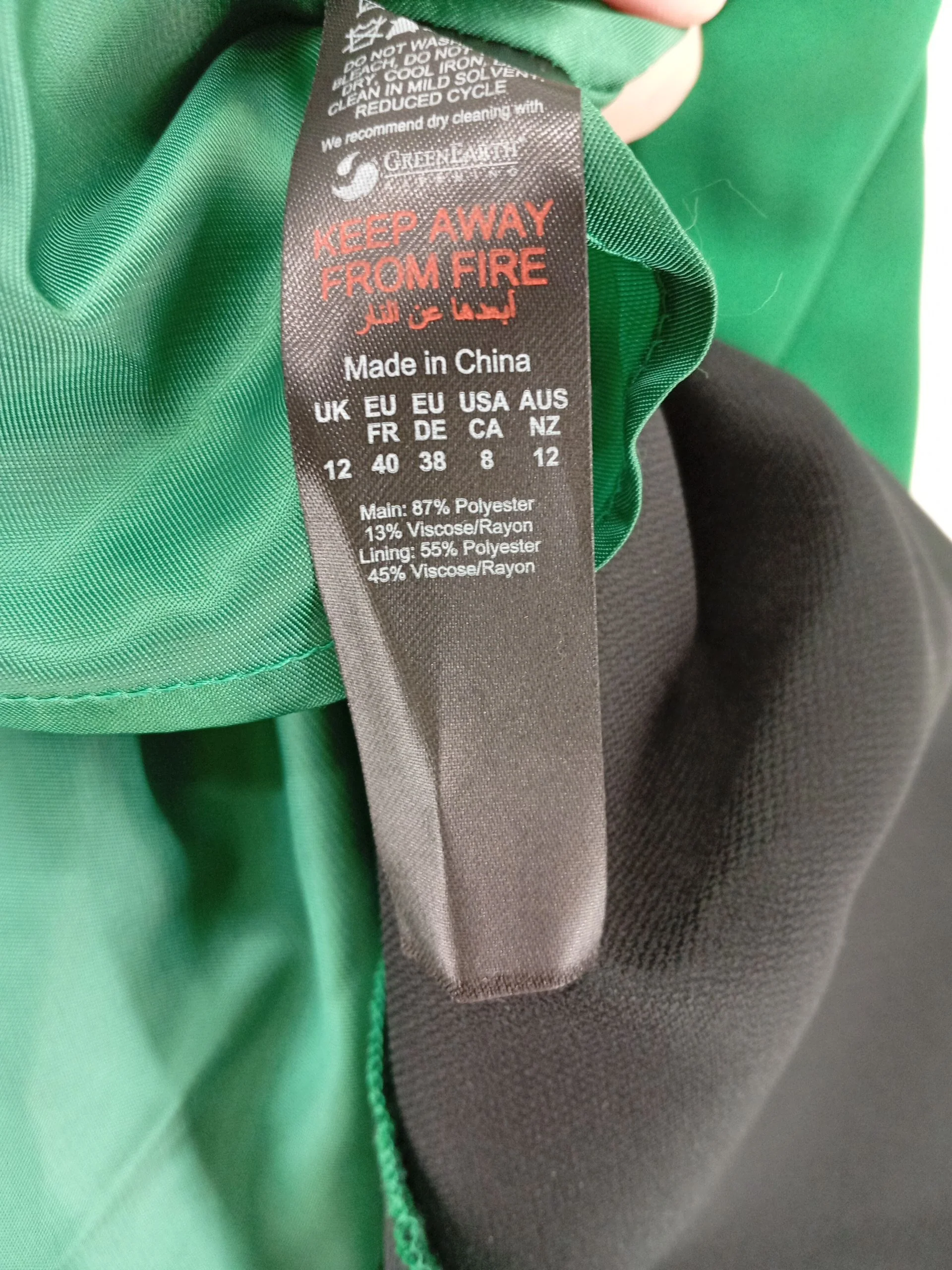Karen Millen Skater Mini Dress UK12 in Green RRP £249 - Image 9