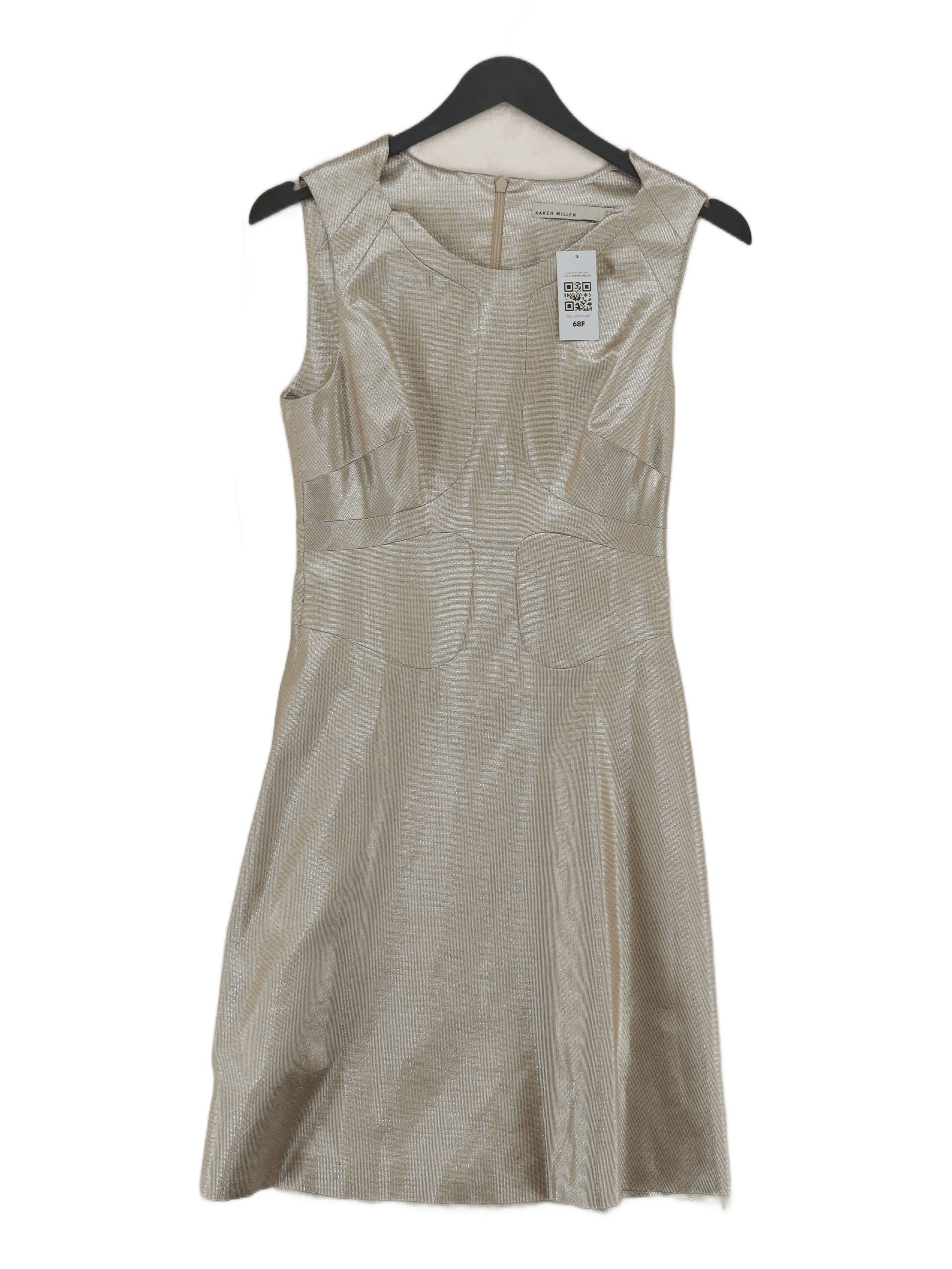 Karen Millen Skater Mini Dress UK8 in Gold