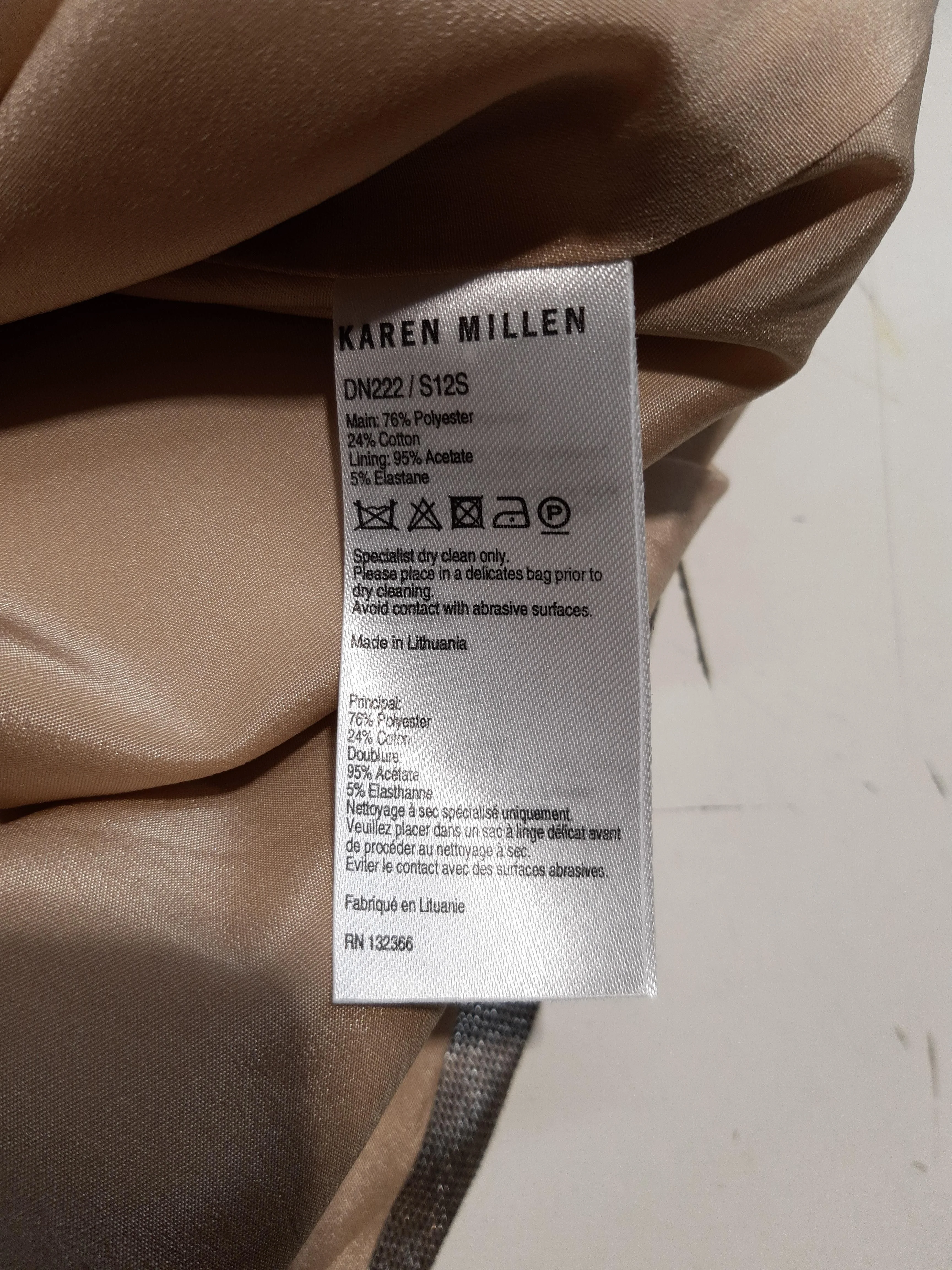Karen Millen Skater Mini Dress UK8 in Gold - Image 6