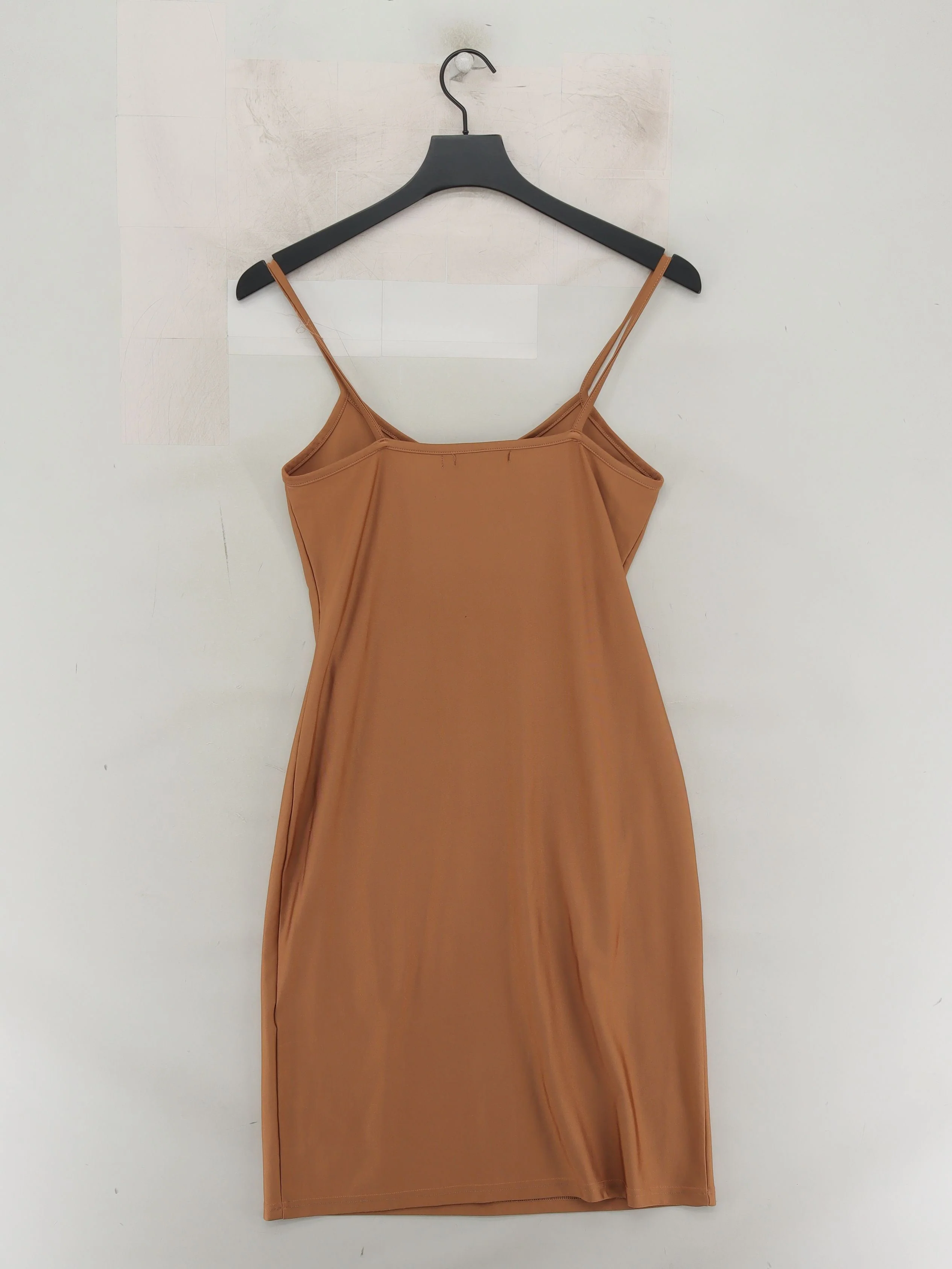 Karen Millen Slip Mini Dress M in Tan - Image 2