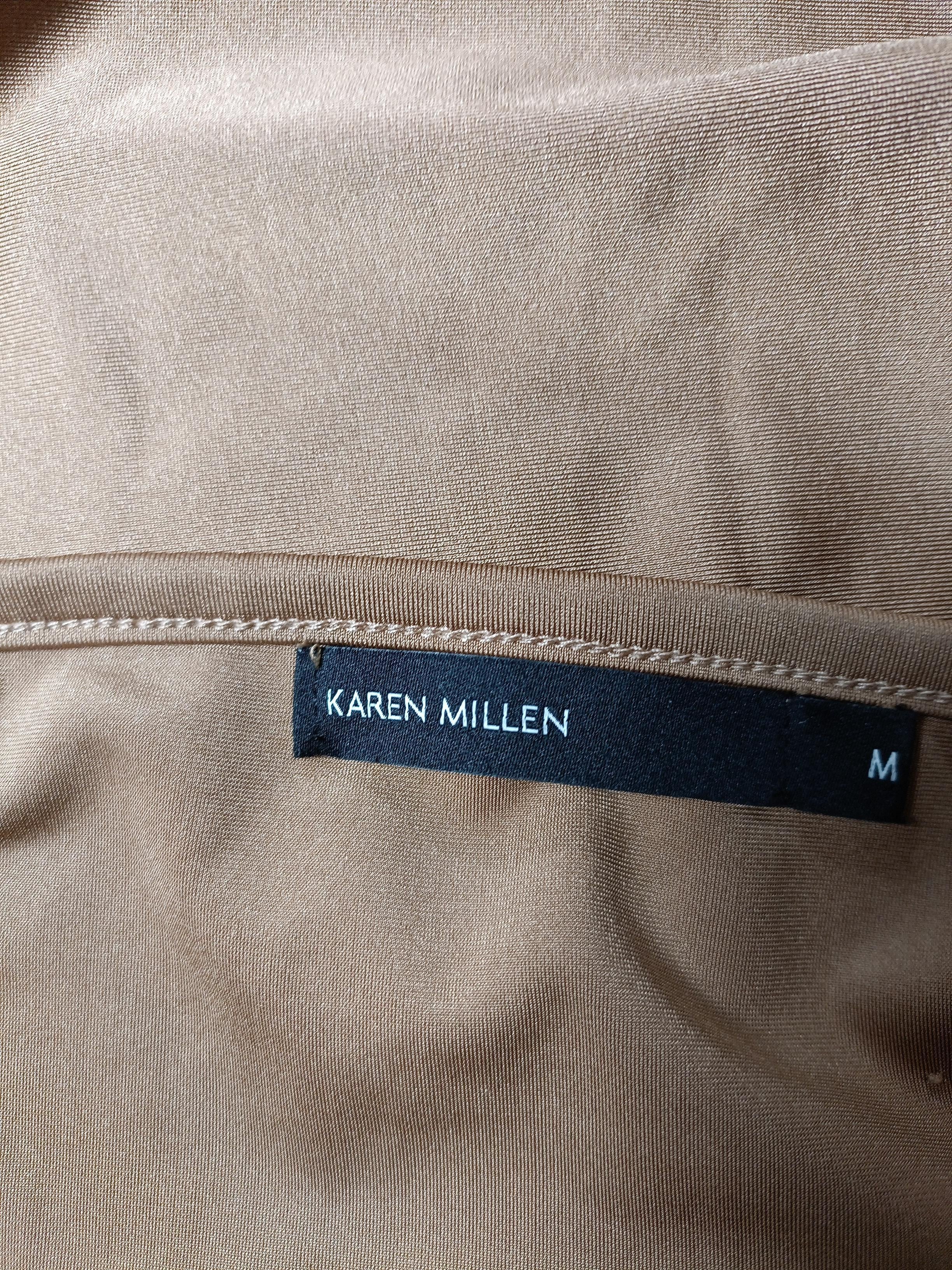 Karen Millen Slip Mini Dress M in Tan - Image 5