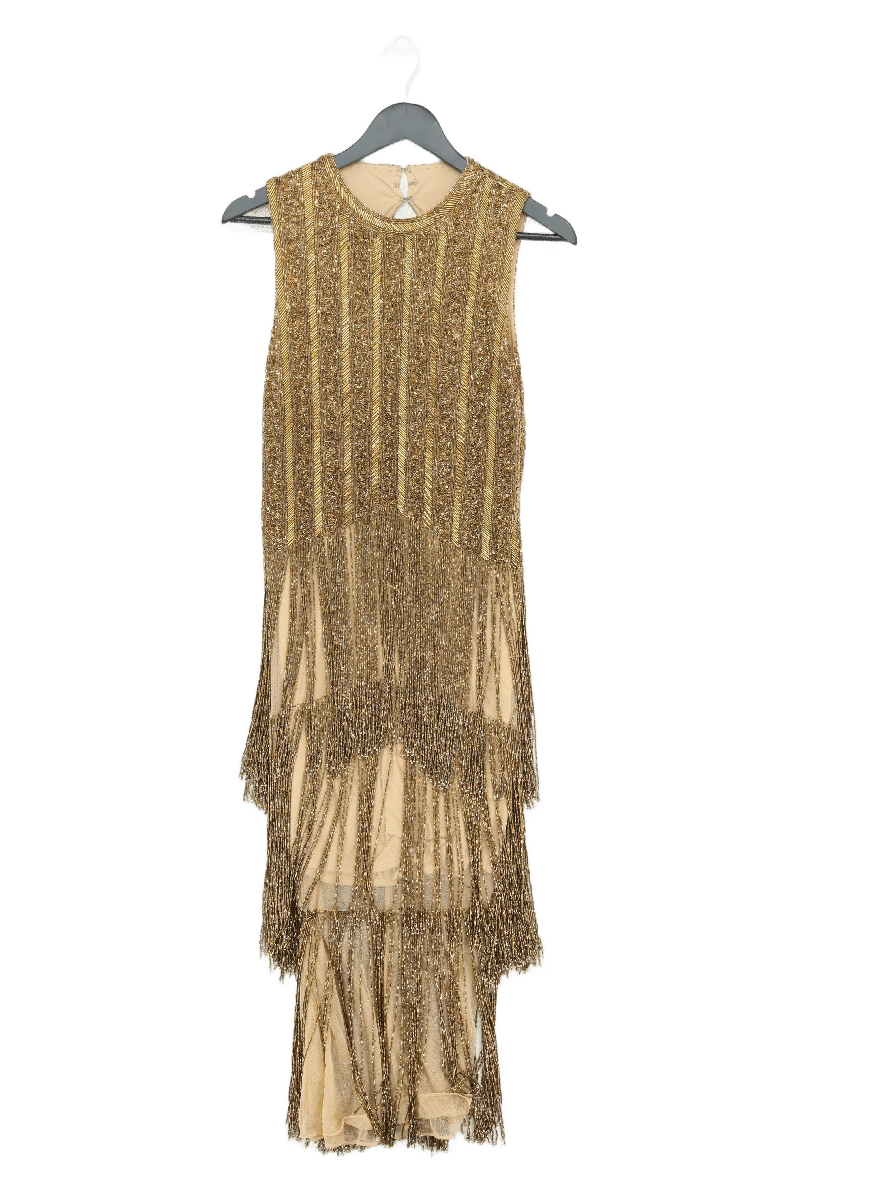 Karen Millen Tank Midi Dress UK10 in Gold RRP £469