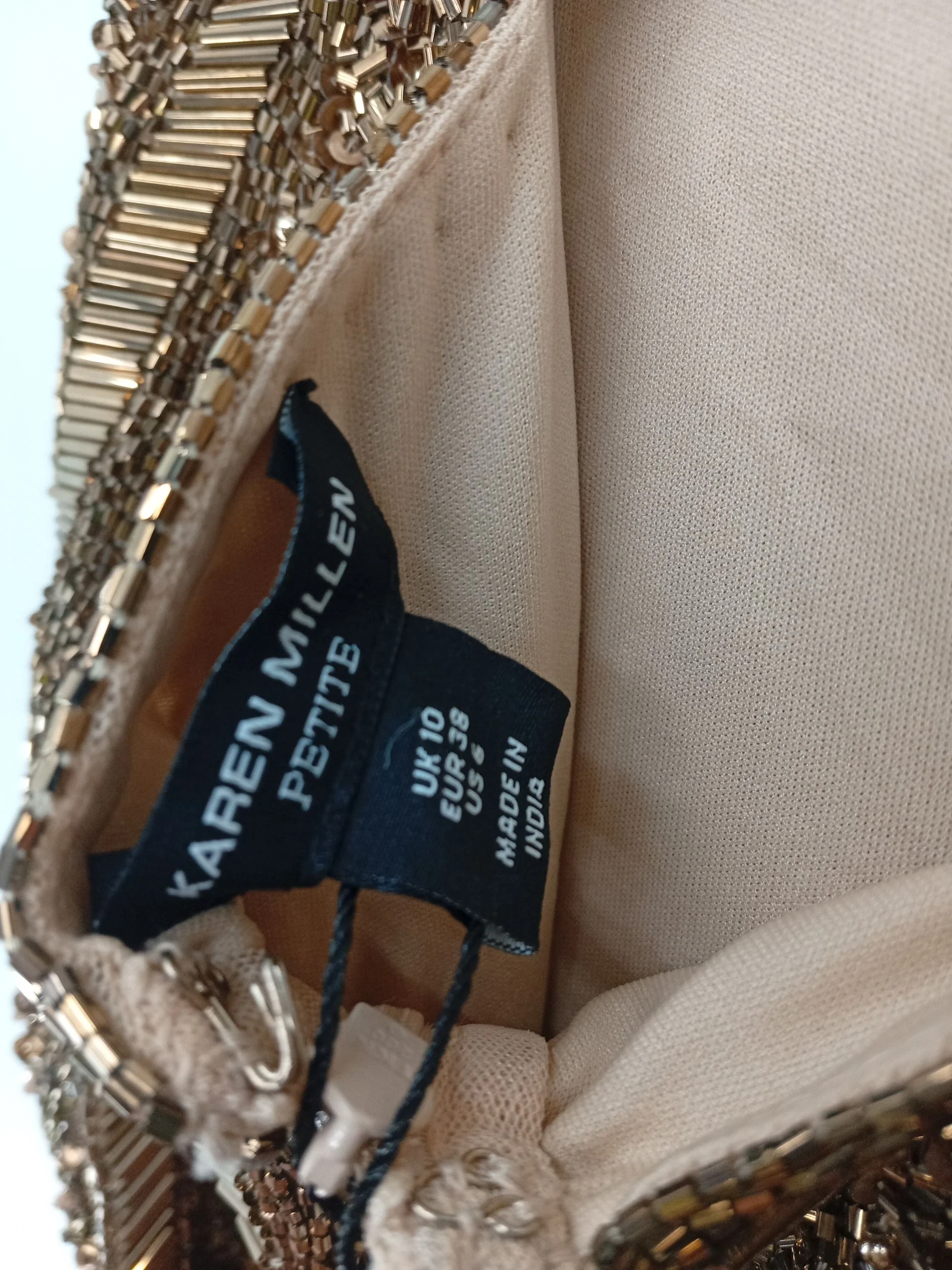 Karen Millen Tank Midi Dress UK10 in Gold RRP £469 - Image 5