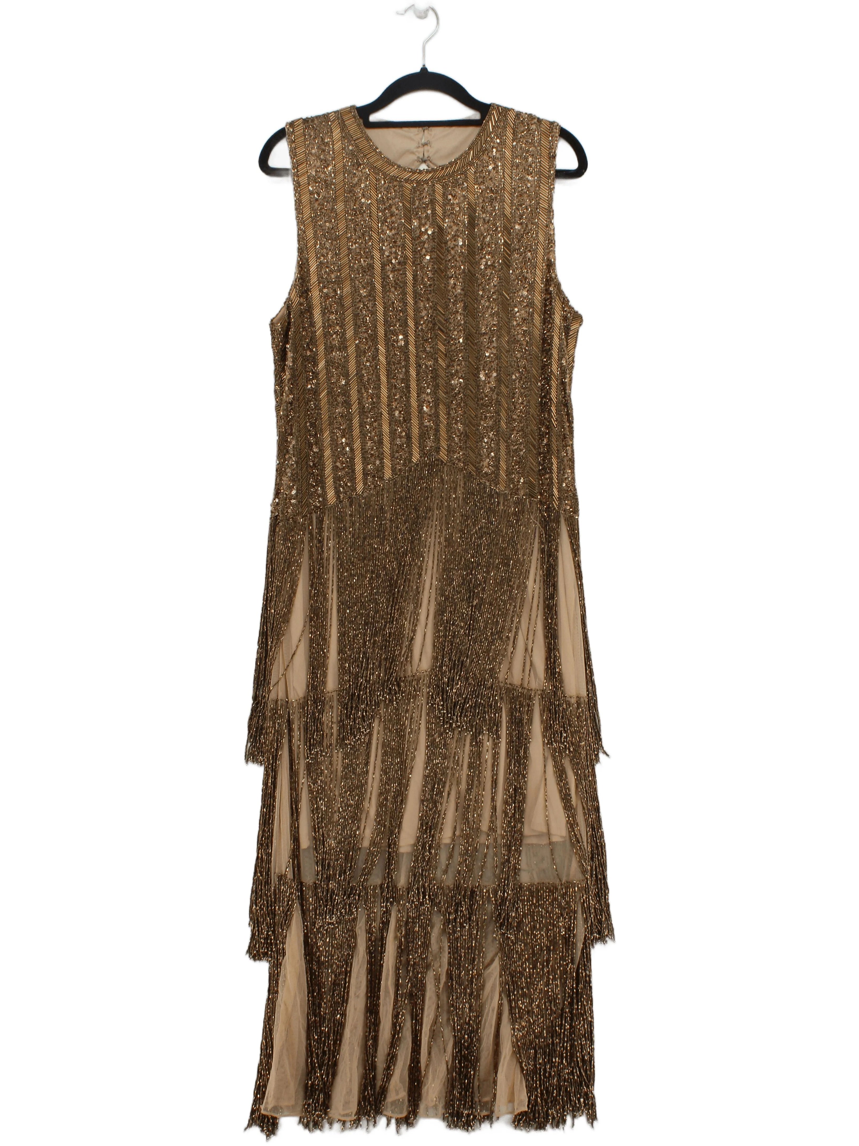 Karen Millen Tank Midi Dress UK14 in Gold RRP £469