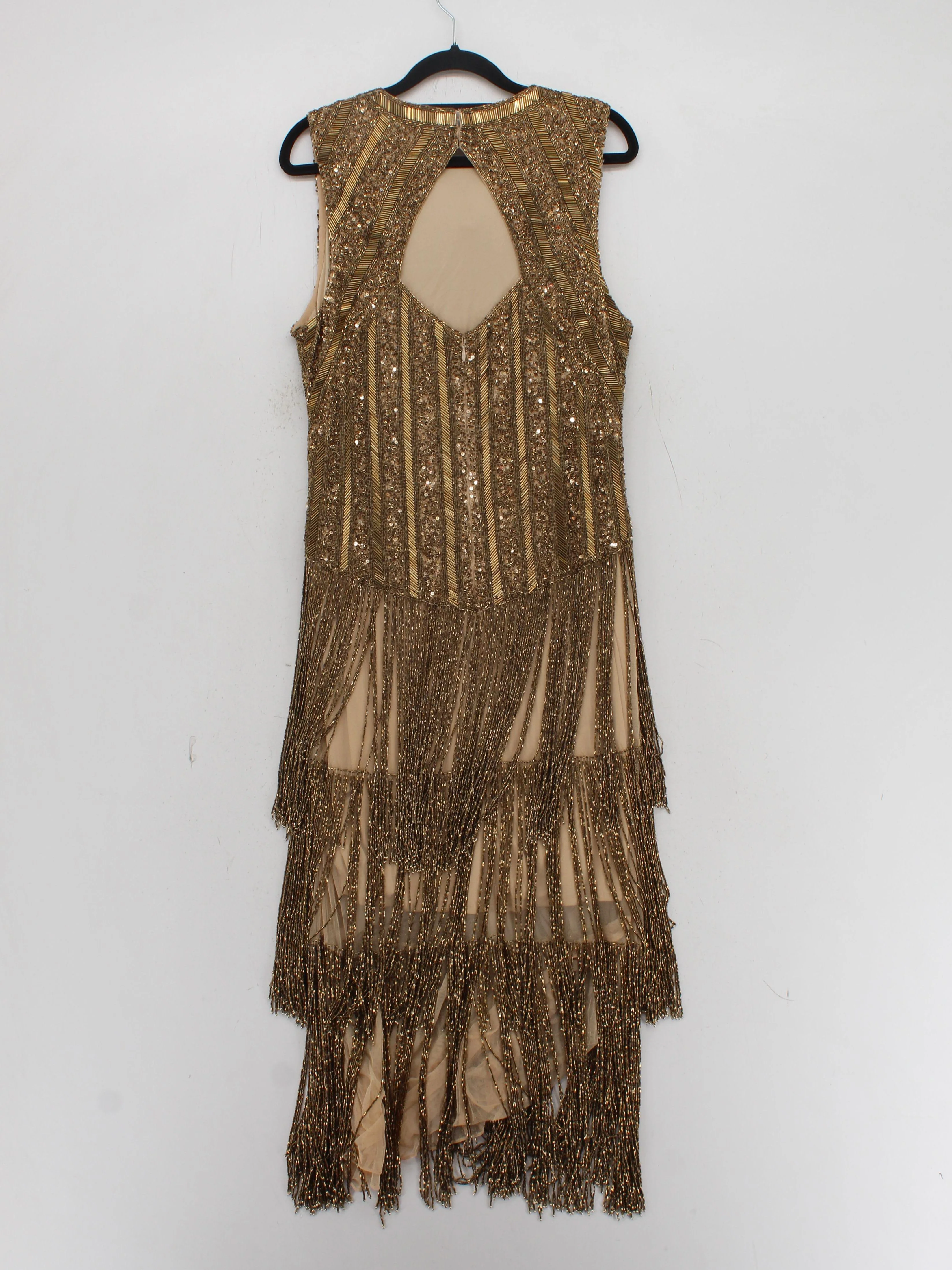 Karen Millen Tank Midi Dress UK14 in Gold RRP £469 - Image 2