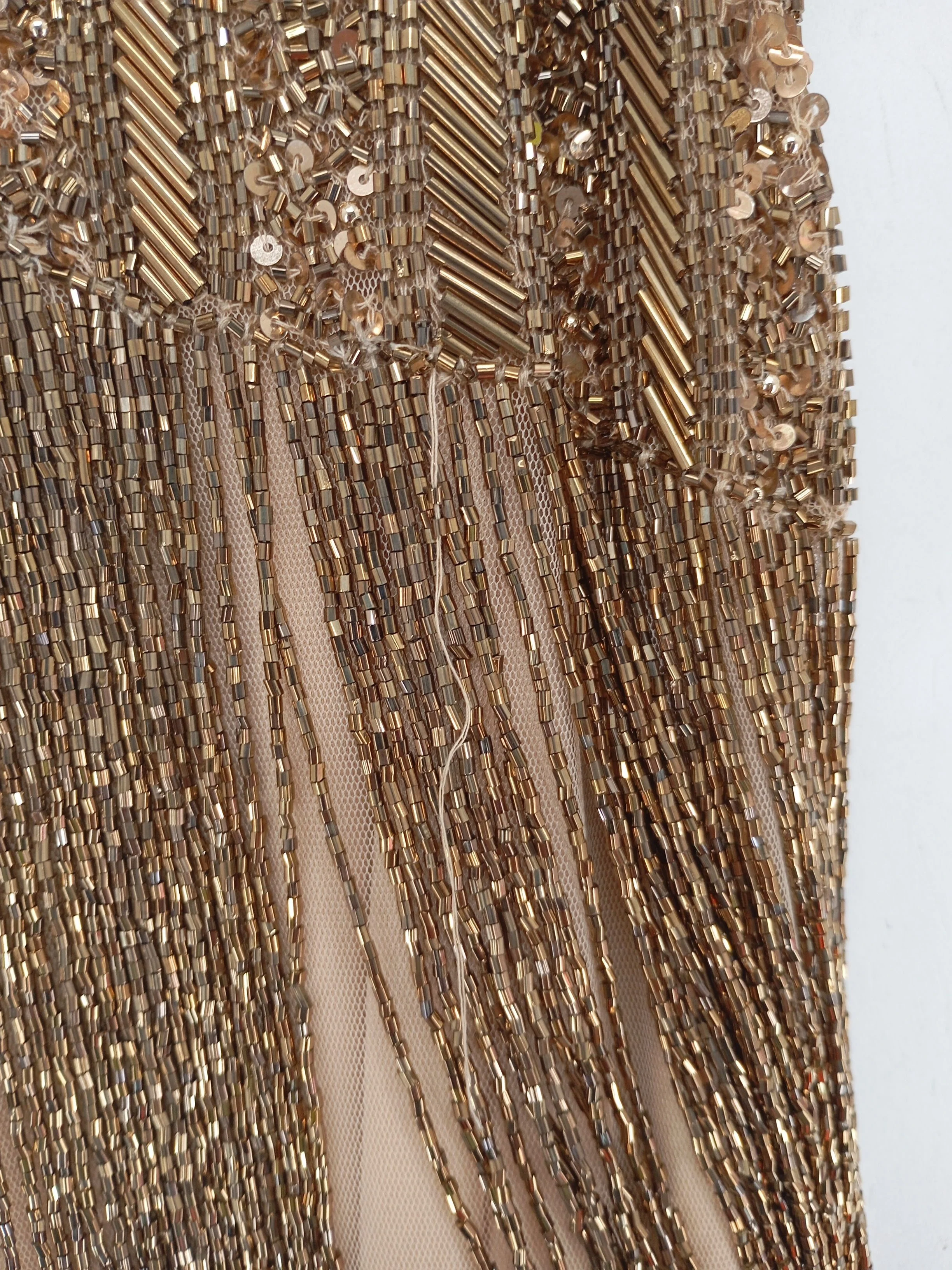 Karen Millen Tank Midi Dress UK14 in Gold RRP £469 - Image 5