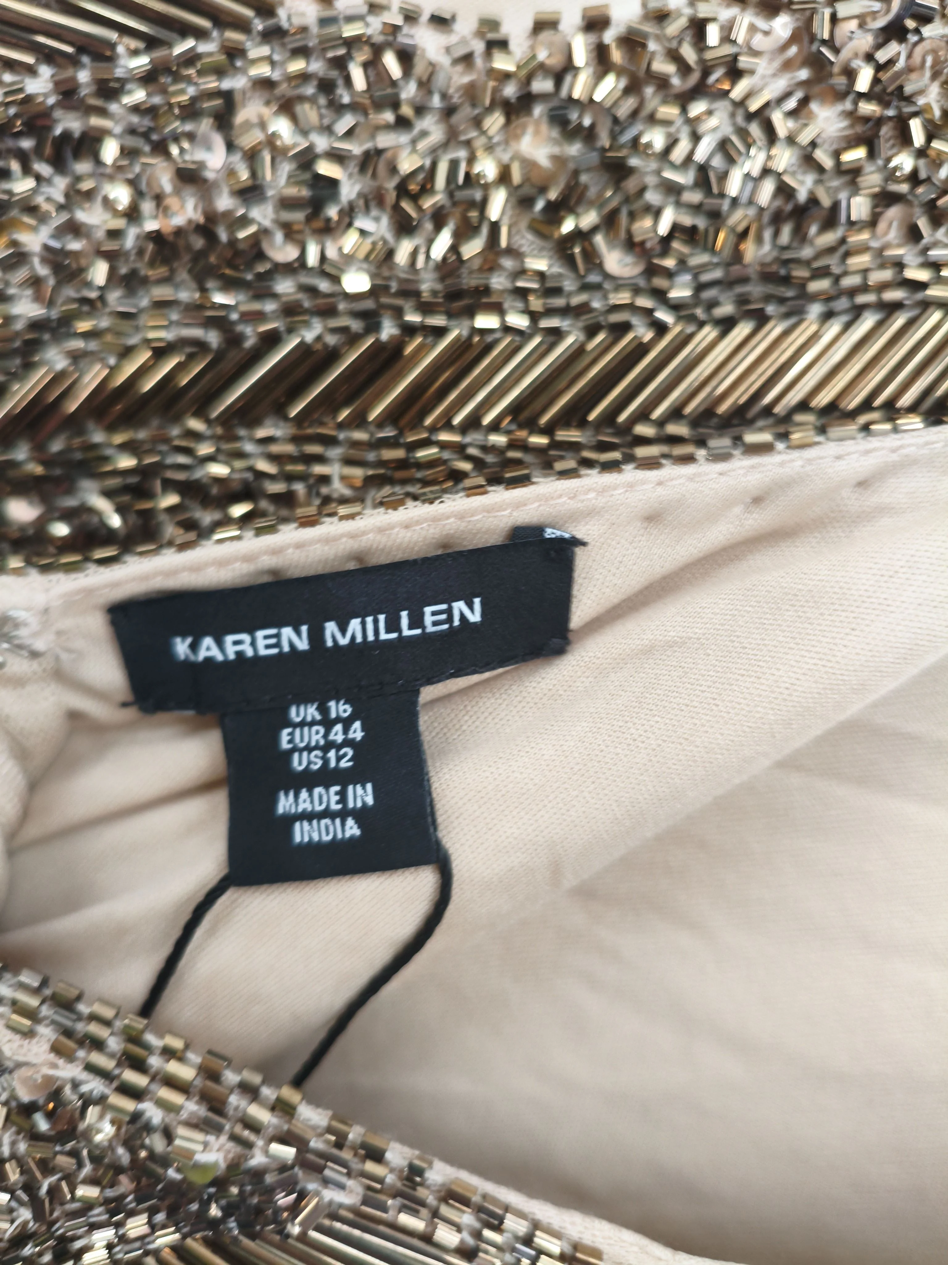 Karen Millen Tank Midi Dress UK16 in Gold RRP £469 - Image 5