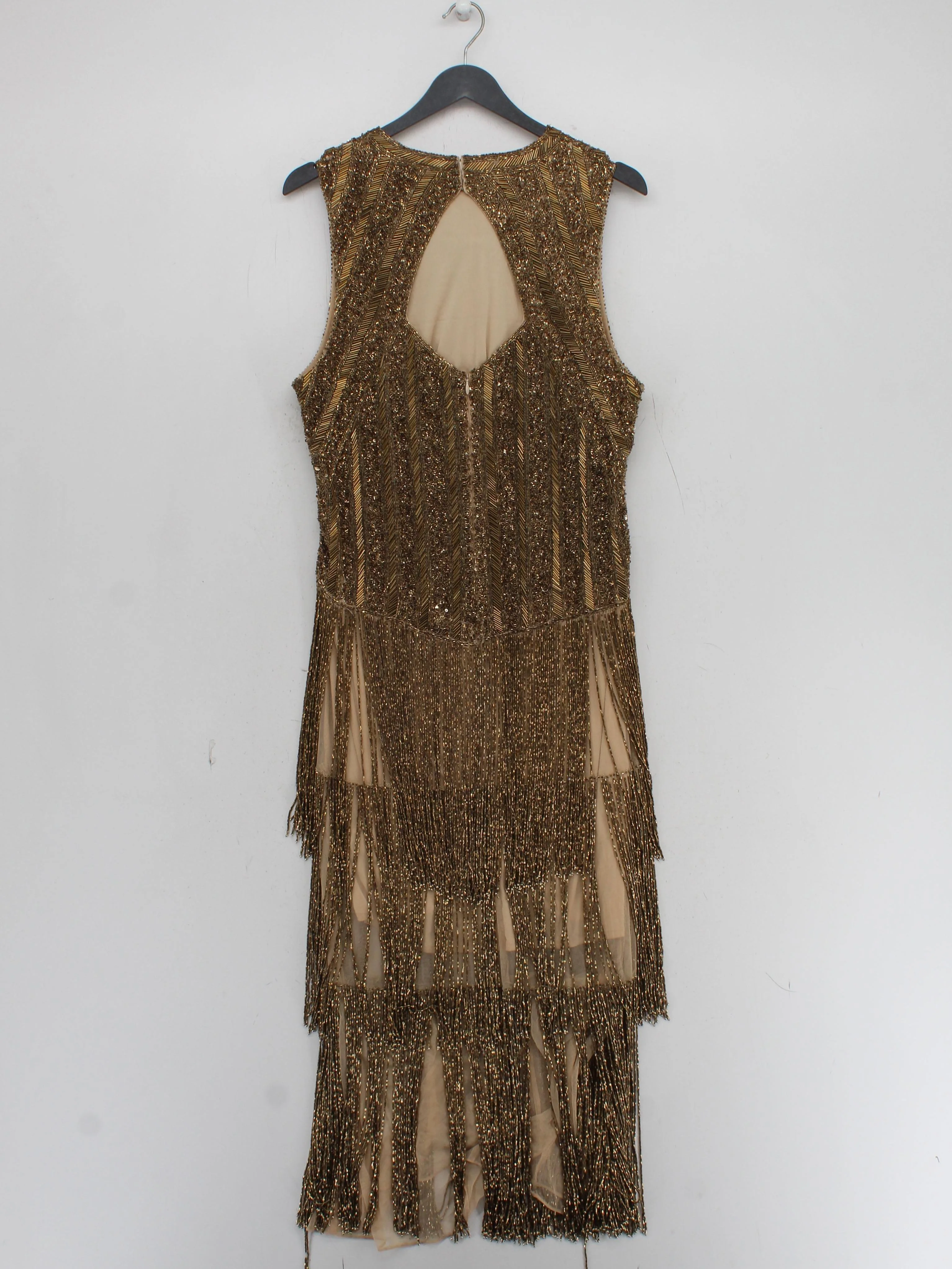 Karen Millen Tank Midi Dress UK16 in Gold RRP £469 - Image 2