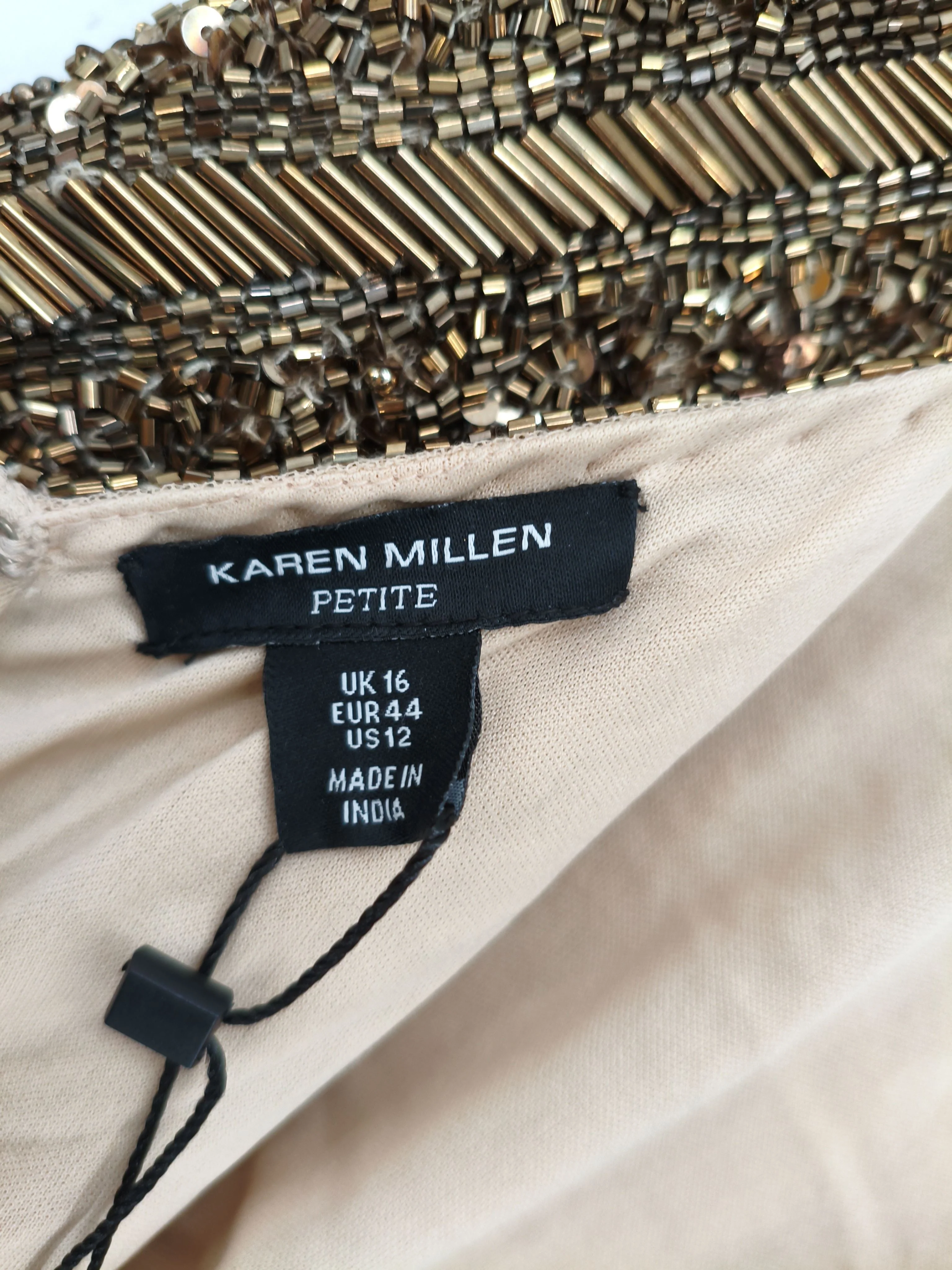 Karen Millen Tank Midi Dress UK16 in Gold RRP £469 - Image 5