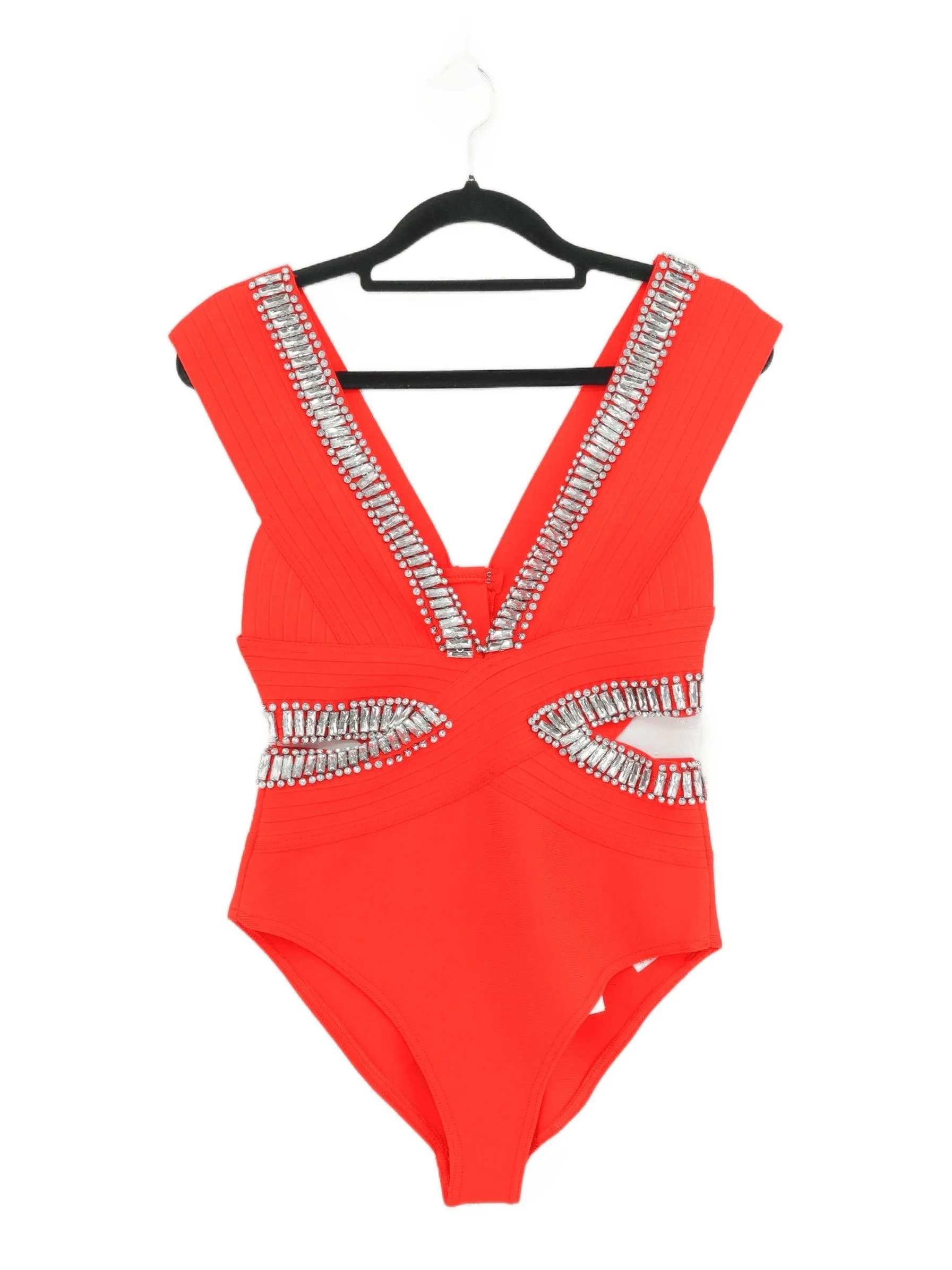 Karen Millen thong tummy control one-piece swimsuit in red RRP £99