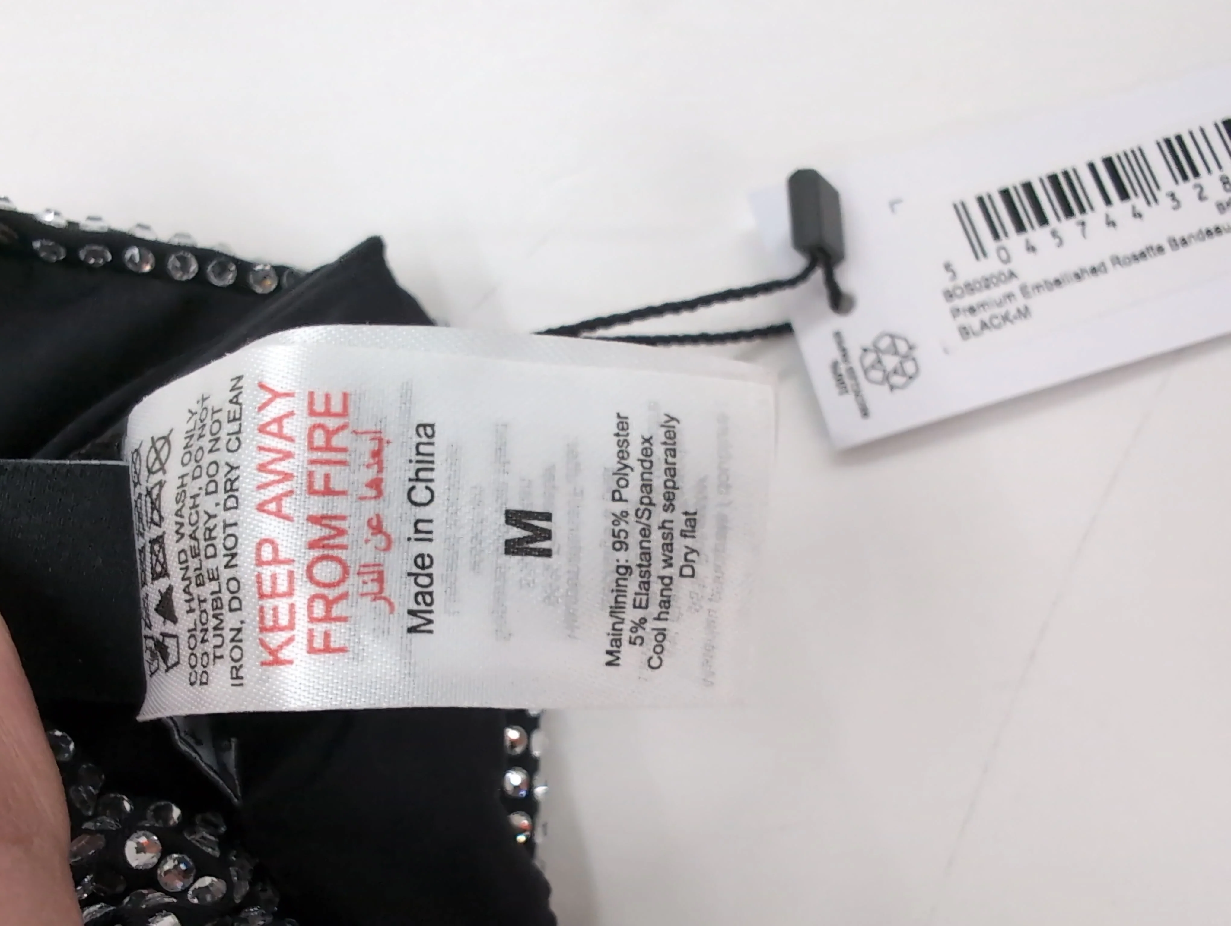 Karen Millen triangle adjustable strap bikini top in black RRP £55 - Image 6