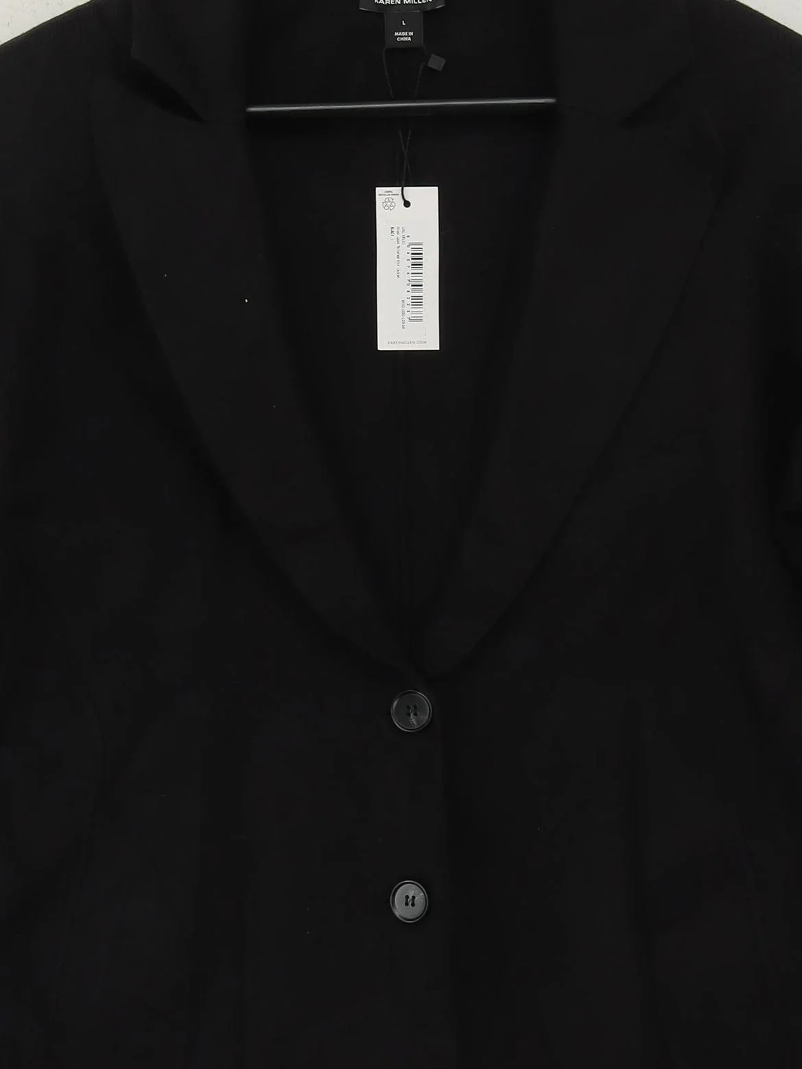Karen Millen Women's Blazer L Black Viscose with Polyamide Overcoat - Image 3