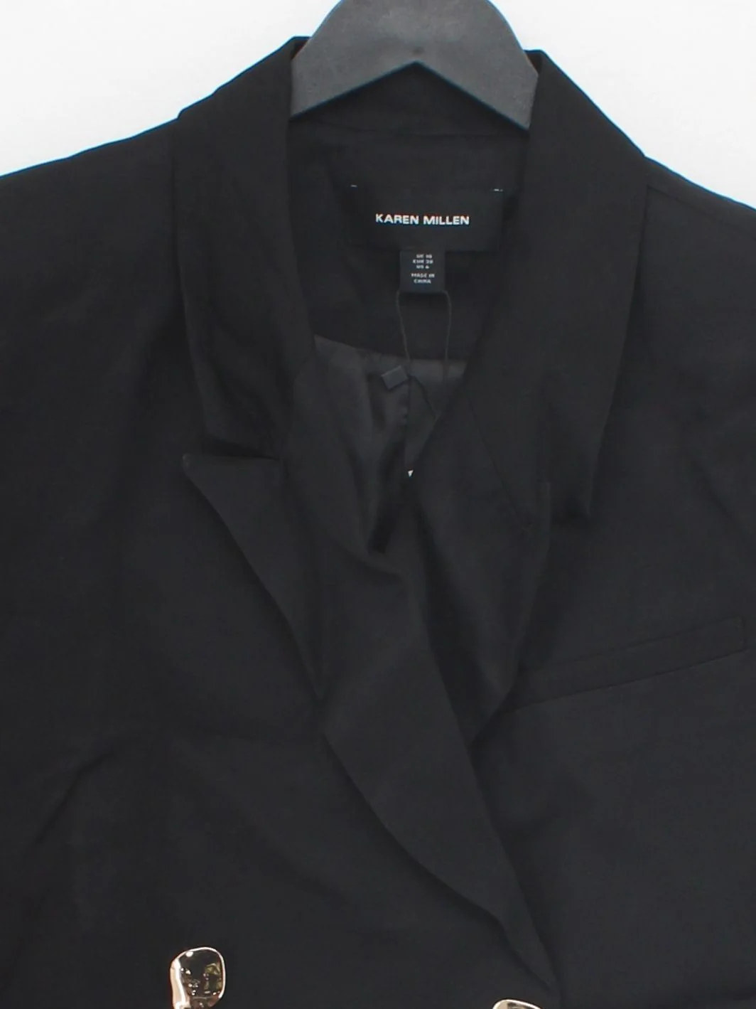 Karen Millen Women's Blazer UK 10 Black Rayon with Polyester Overcoat - Image 3
