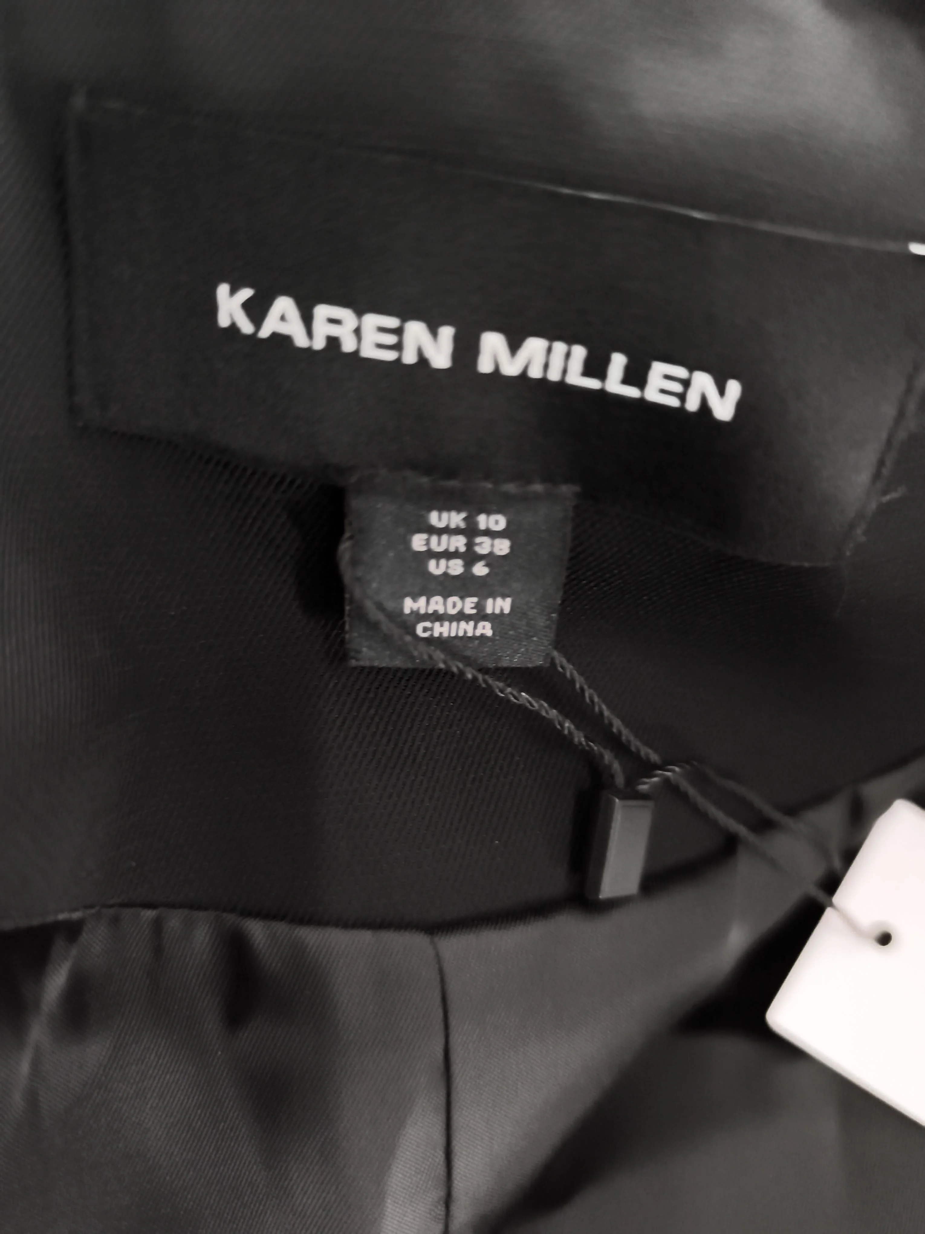 Karen Millen Women's Blazer UK 10 Black Rayon with Polyester Overcoat - Image 6