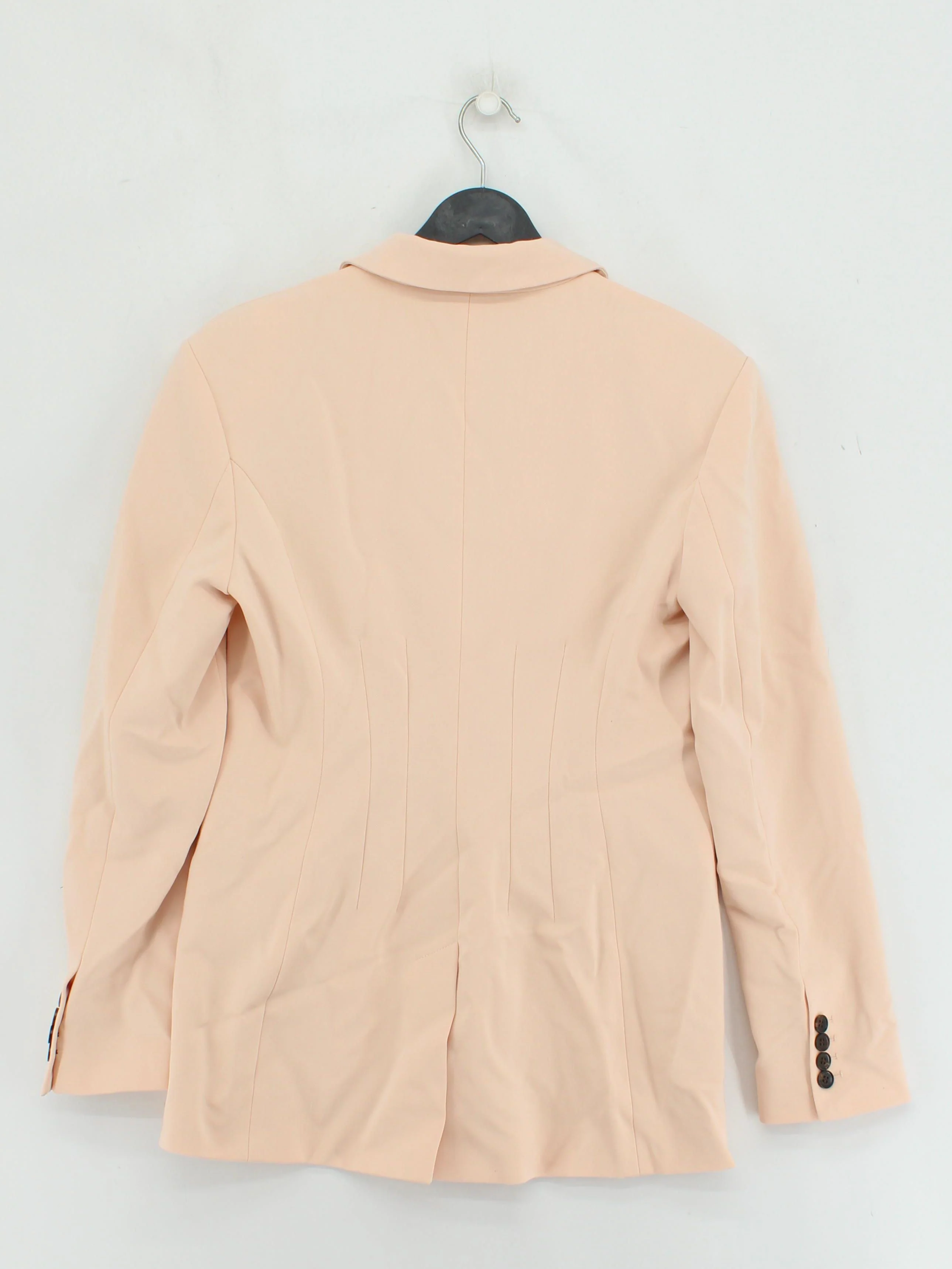 Karen Millen Women's Blazer UK 10 Cream Polyester with Viscose Overcoat - Image 2