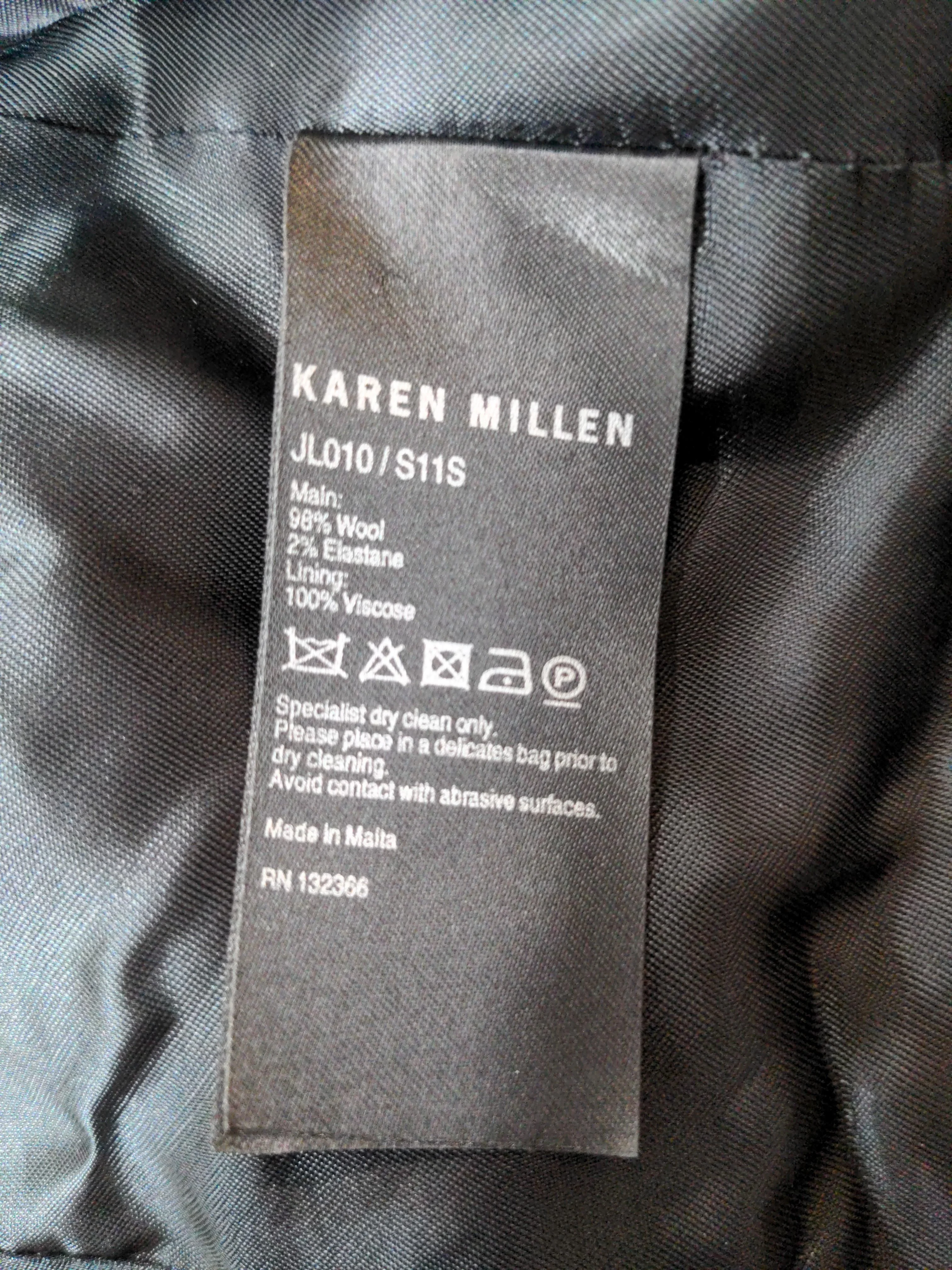 Karen Millen Women's Blazer UK 10 Grey Wool with Elastane Overcoat - Image 6