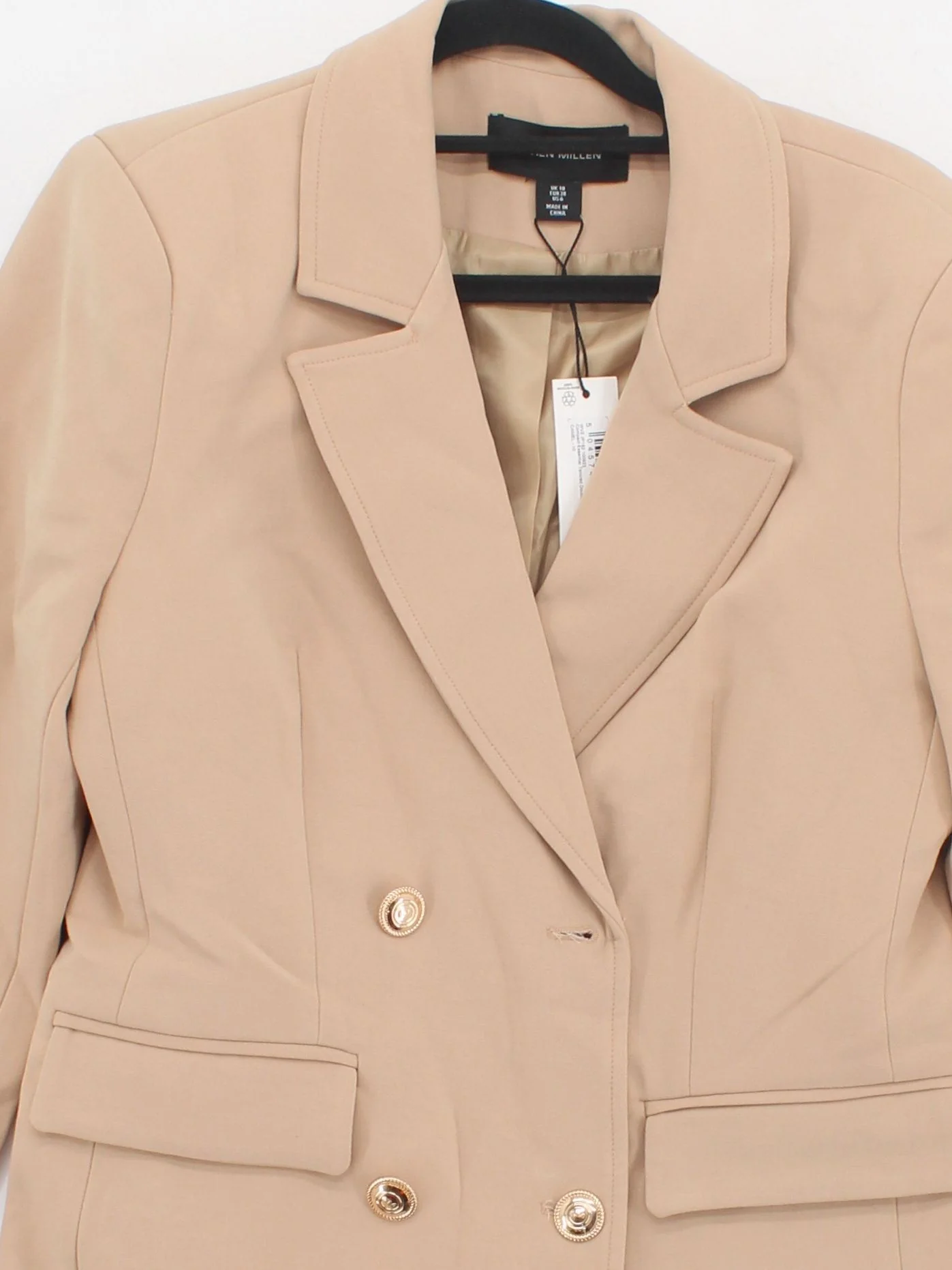Karen Millen Women's Blazer UK 10 Tan Polyester with Viscose, Elastane Overcoat - Image 3