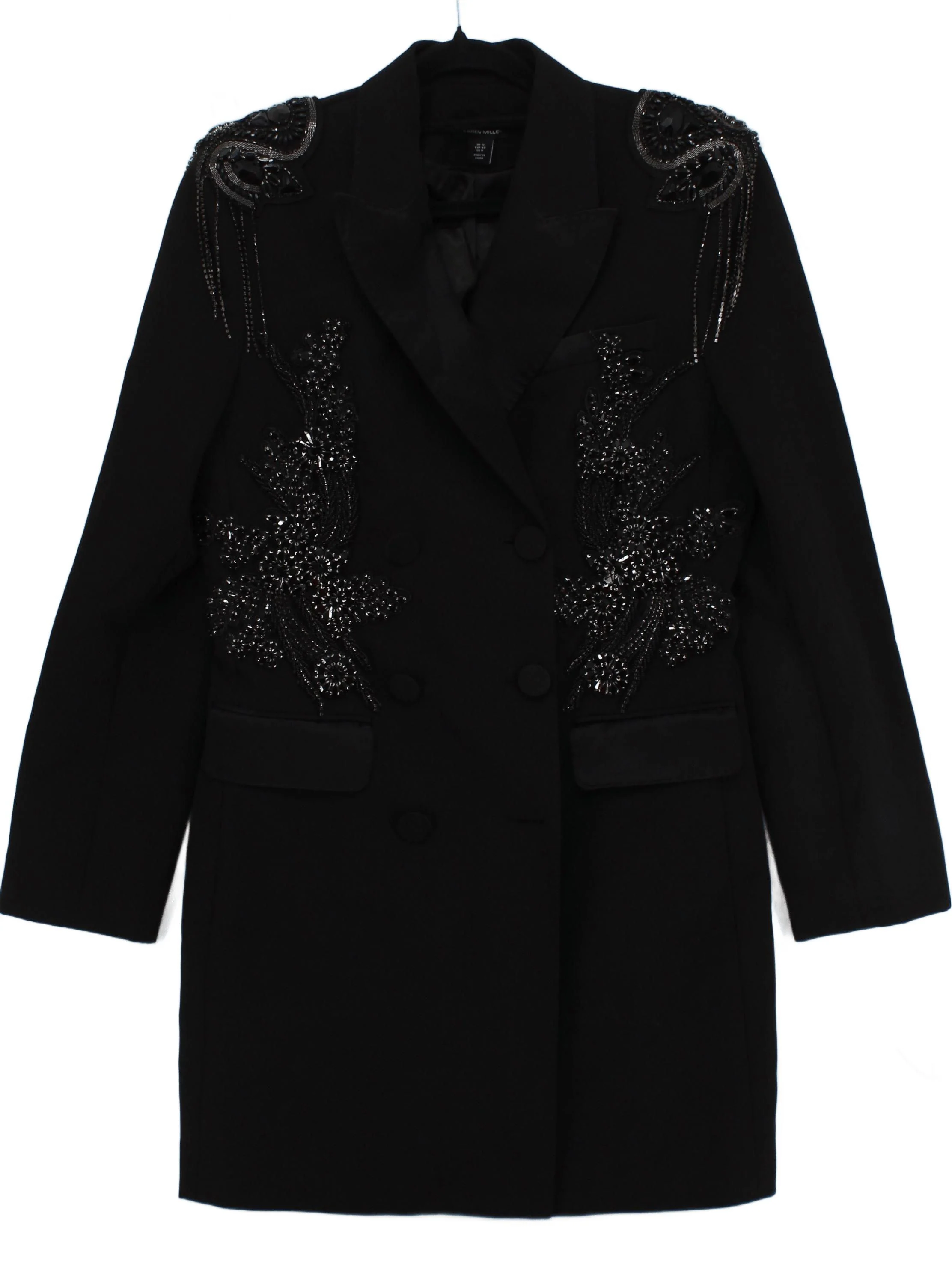 Karen Millen Women's Blazer UK 12 Black Polyester