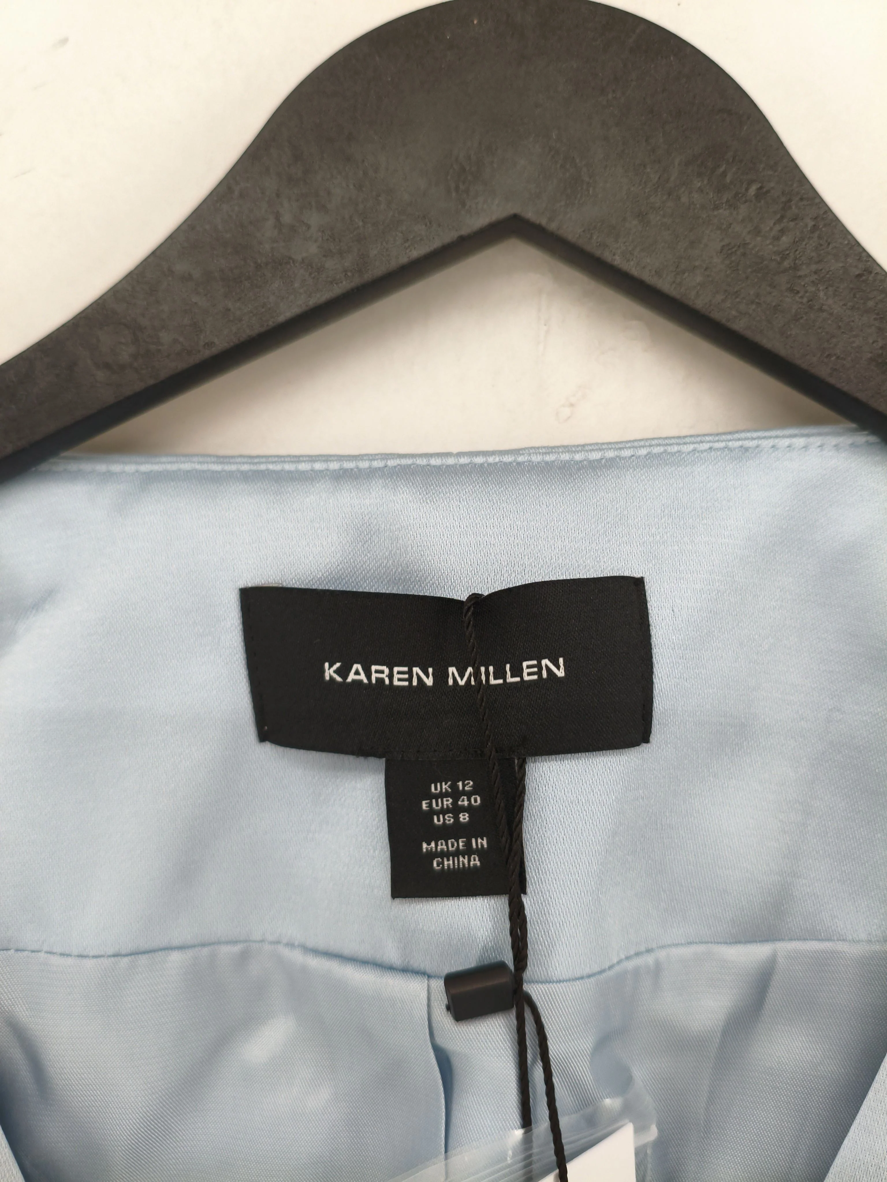 Karen Millen Women's Blazer UK 12 Blue Polyester with Viscose Overcoat - Image 6