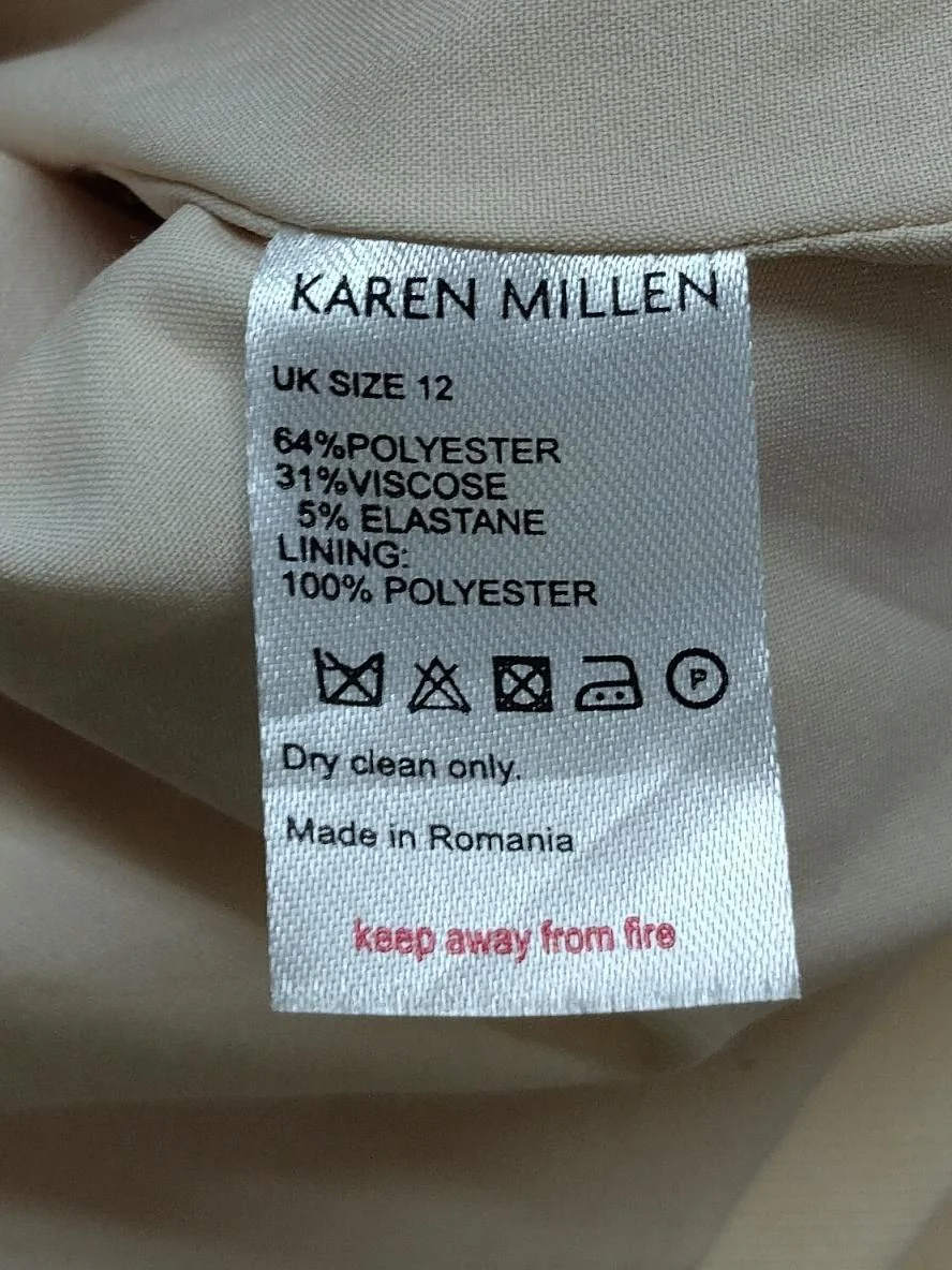 Karen Millen Women's Blazer UK 12 Cream Polyester - Image 6
