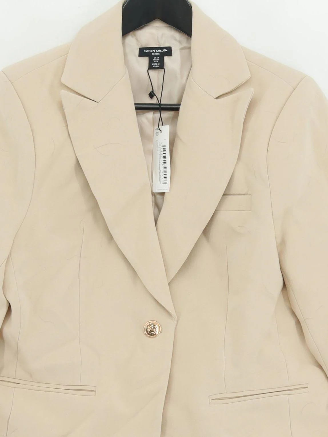 Karen Millen Women's Blazer UK 12 Cream Polyester New with tags - Image 3