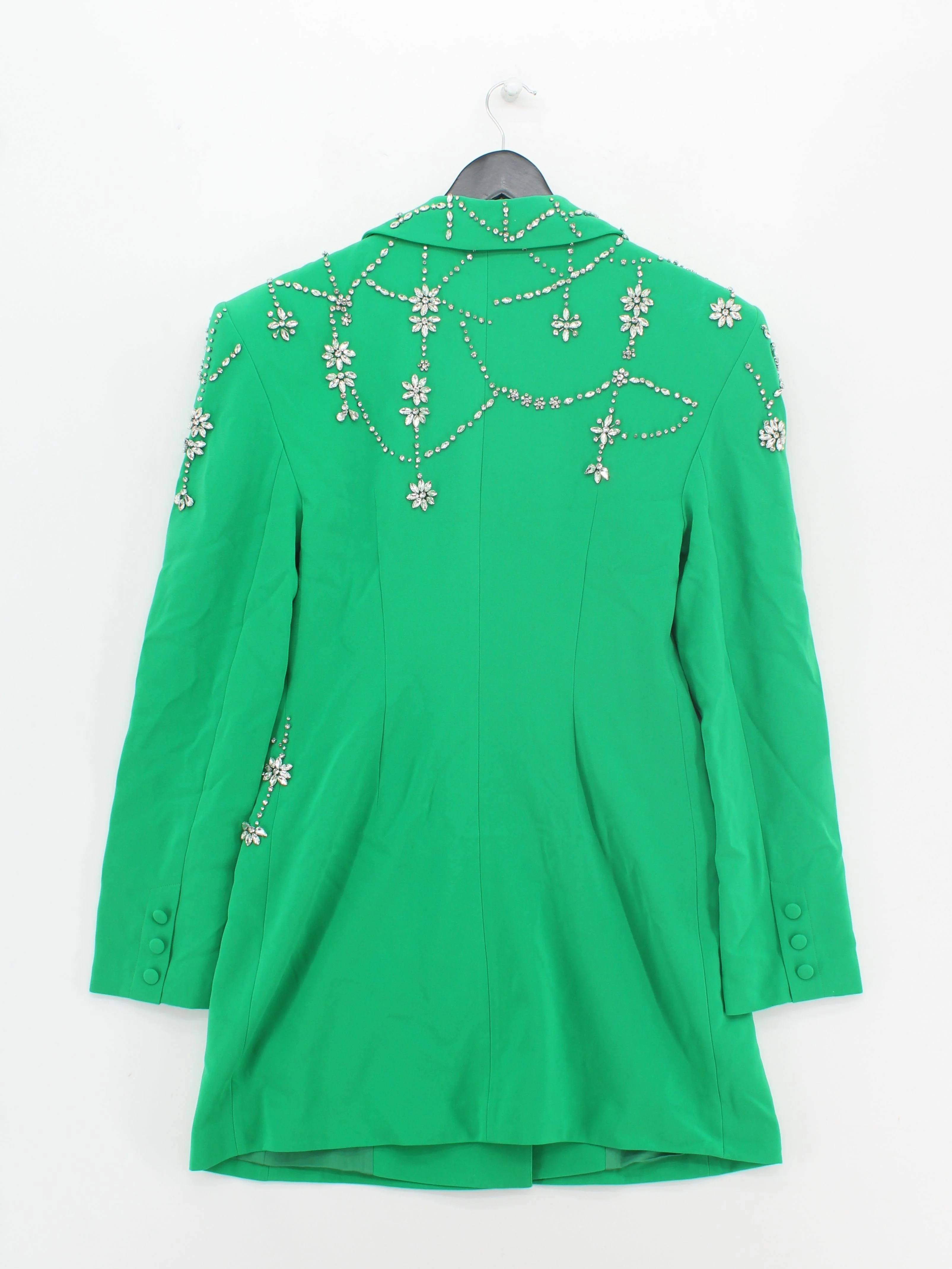 Karen Millen Women's Blazer UK 12 Green Polyester - Image 2