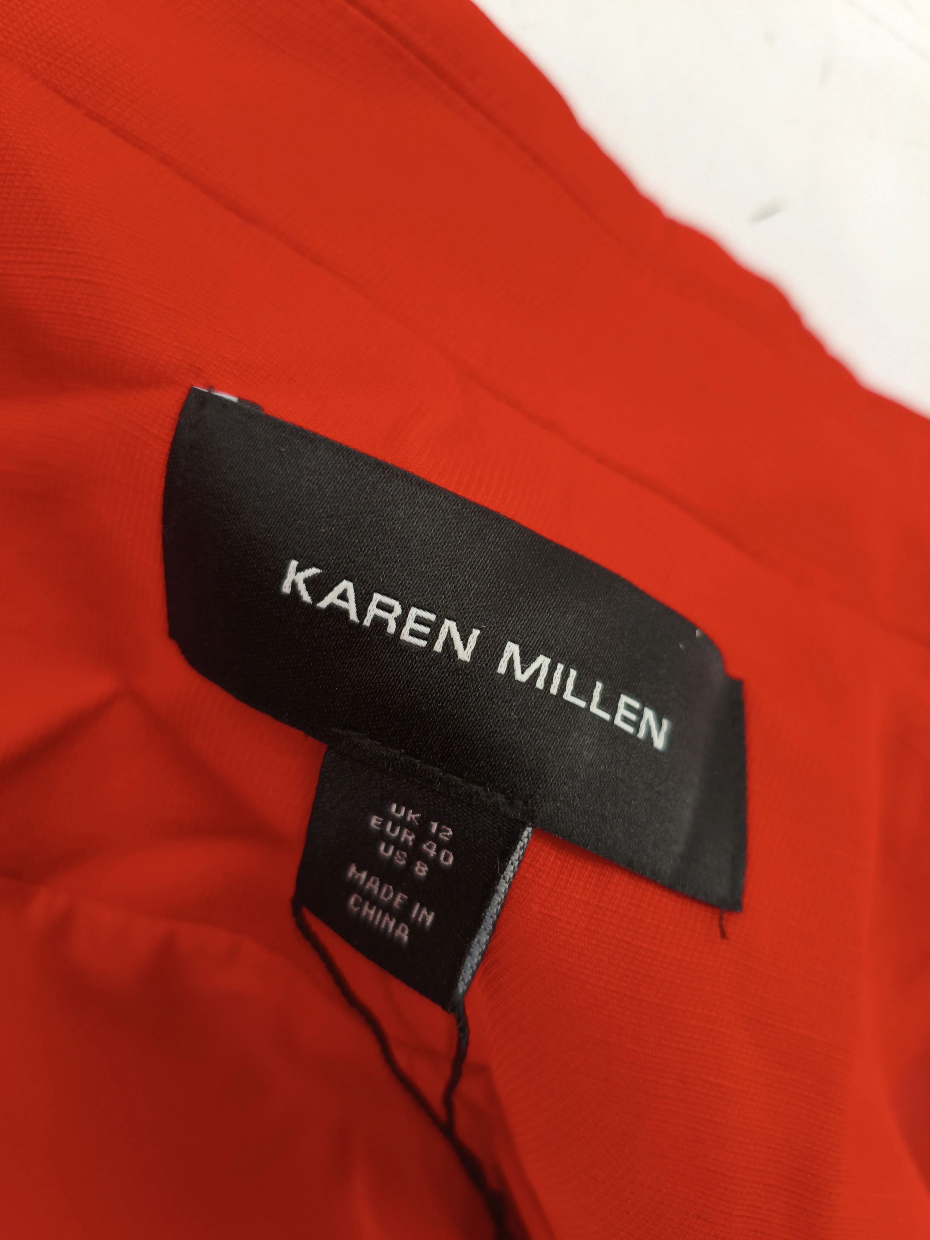 Karen Millen Women's Blazer UK 12 Red Viscose with Linen Overcoat - Image 6