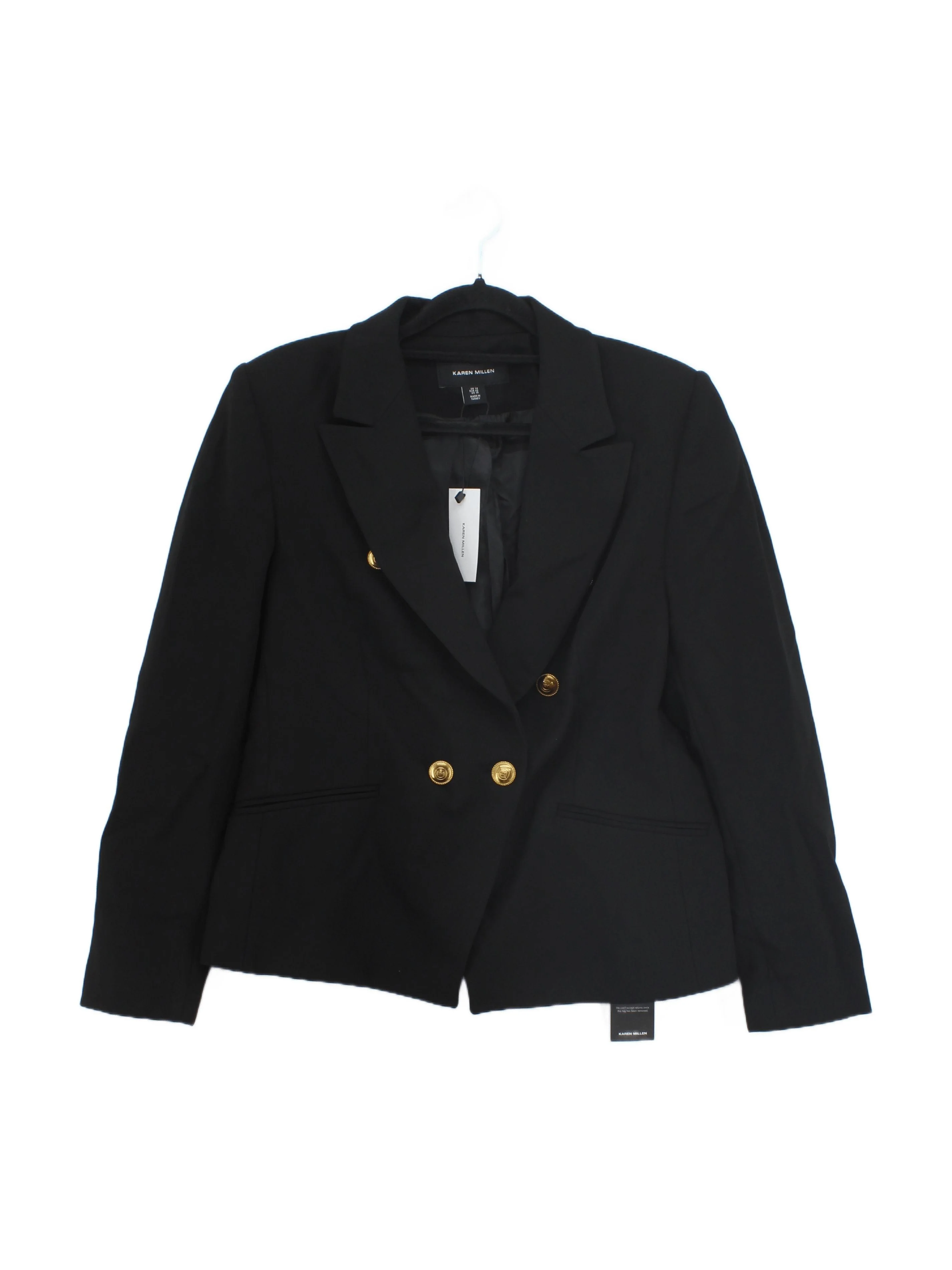 Karen Millen Women's Blazer UK 14 Black Polyester