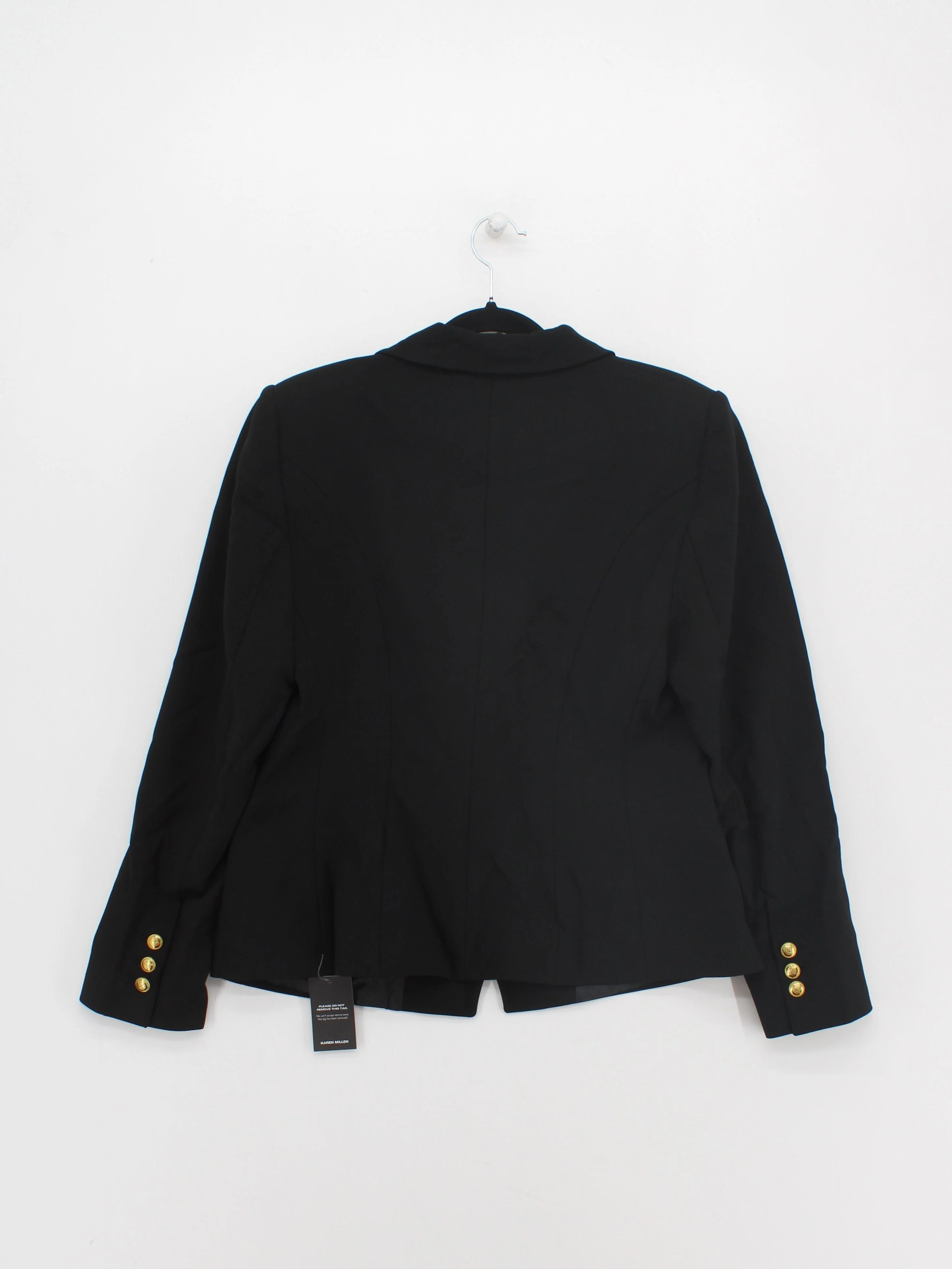Karen Millen Women's Blazer UK 14 Black Polyester - Image 2