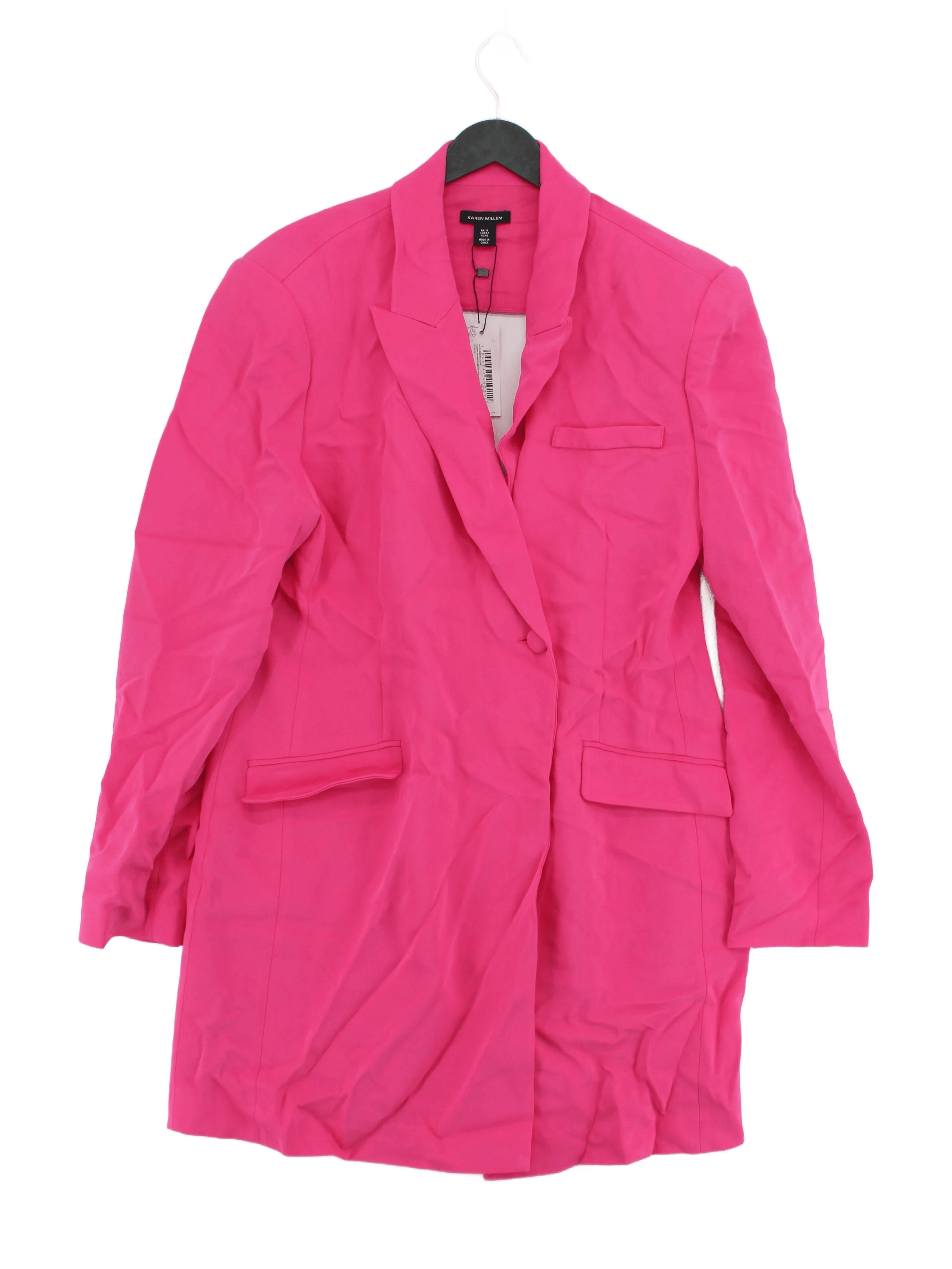 Karen Millen Women's Blazer UK 14 Pink Viscose New with tags