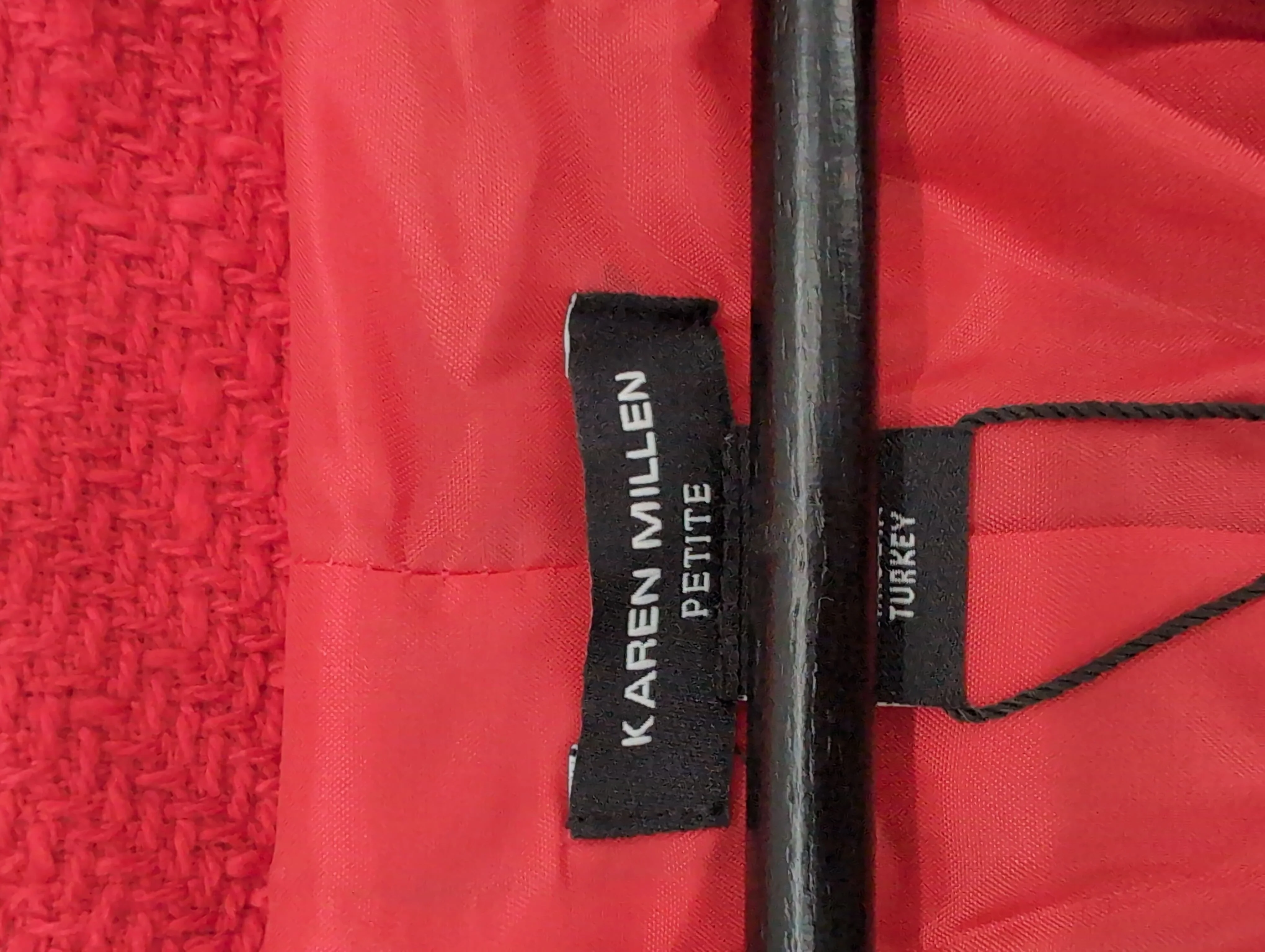 Karen Millen Women's Blazer UK 14 Red Cotton with Polyester Overcoat - Image 6