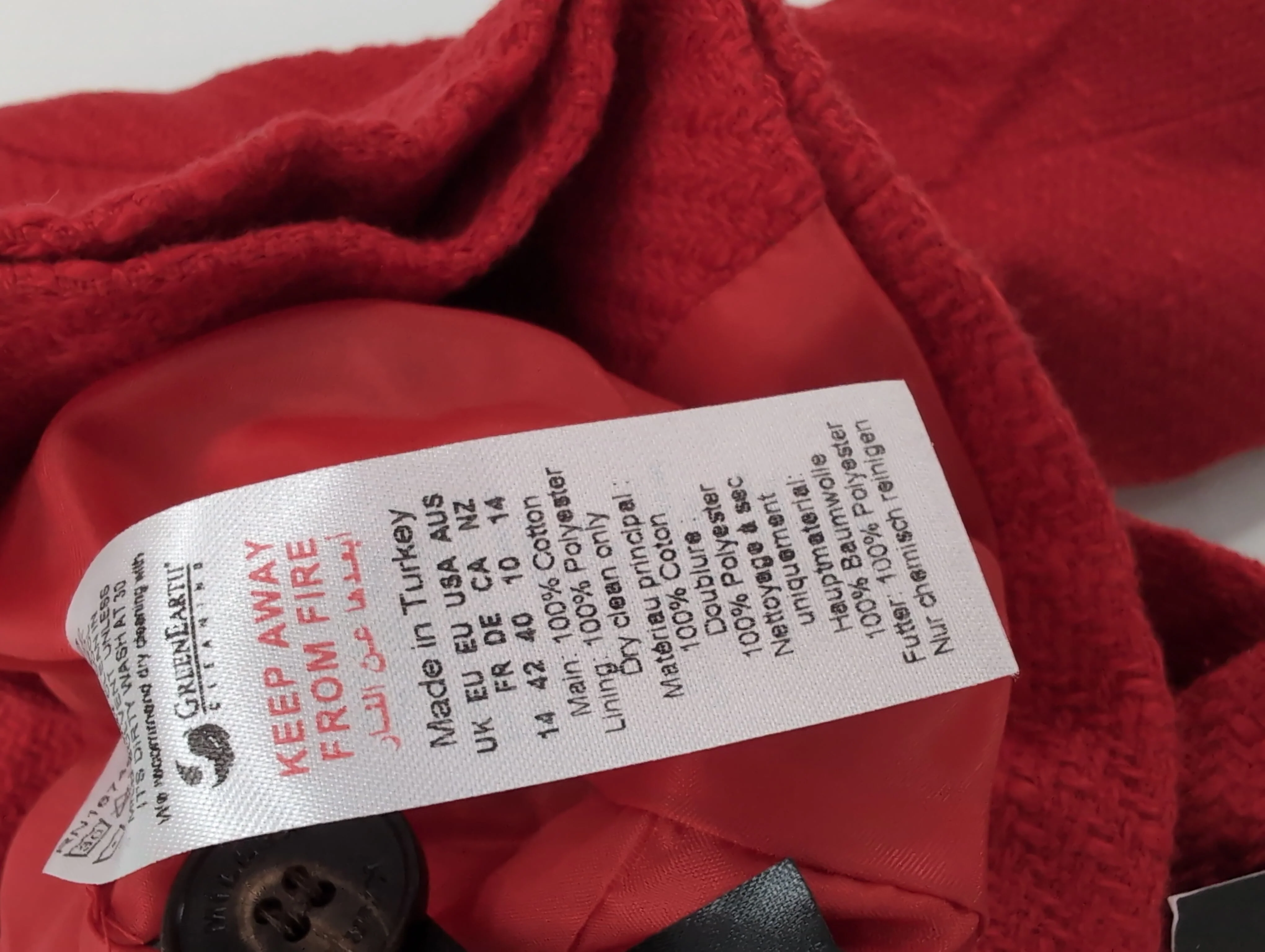 Karen Millen Women's Blazer UK 14 Red Cotton with Polyester Overcoat - Image 7