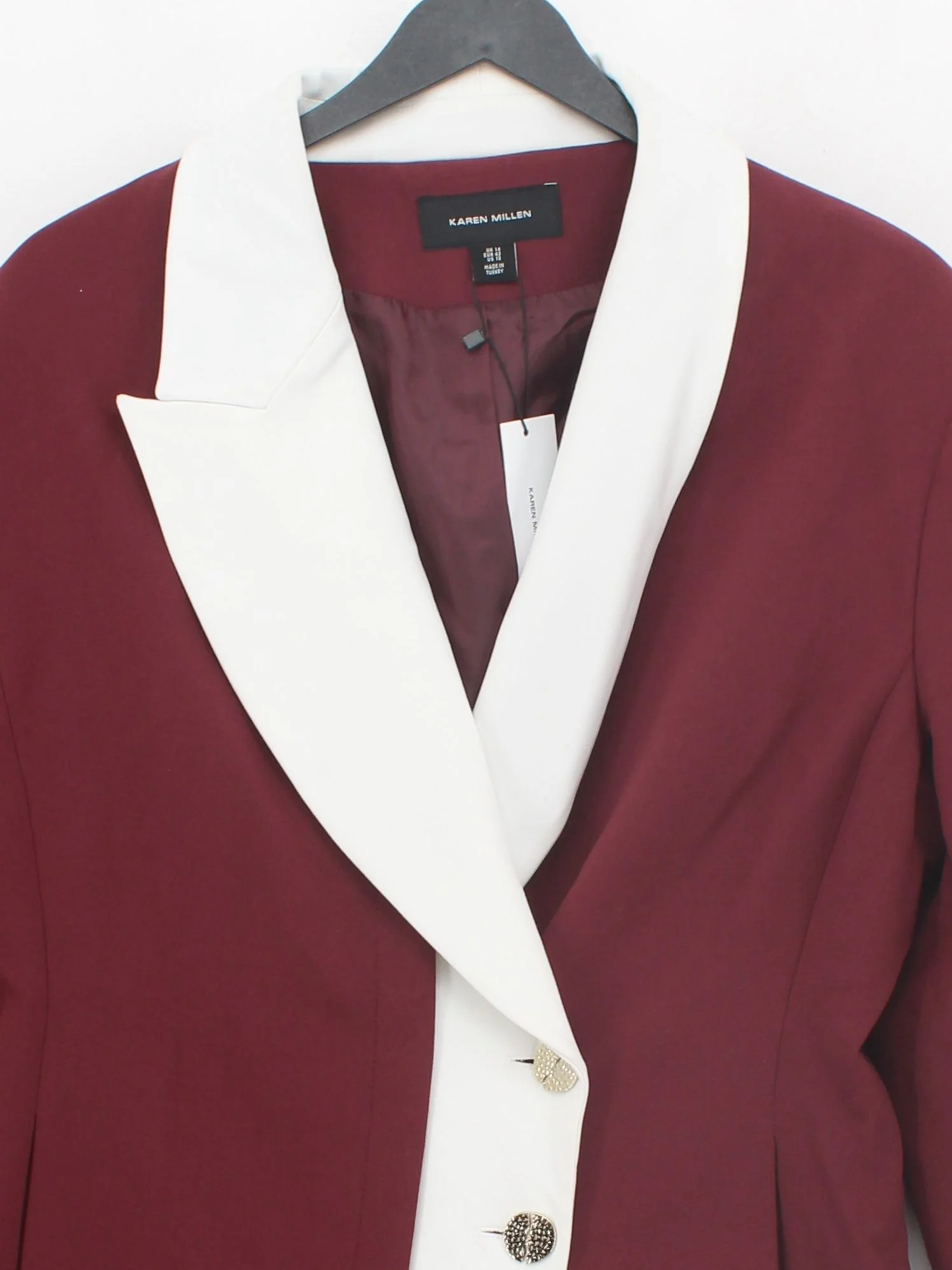 Karen Millen Women's Blazer UK 14 Red Polyester New with tags - Image 3