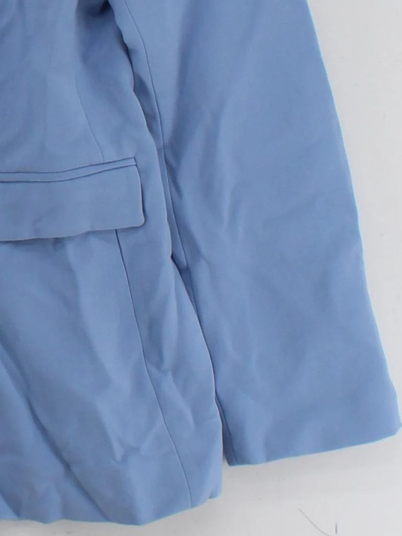 Karen Millen Women's Blazer UK 16 Blue Polyester with Elastane Overcoat - Image 4