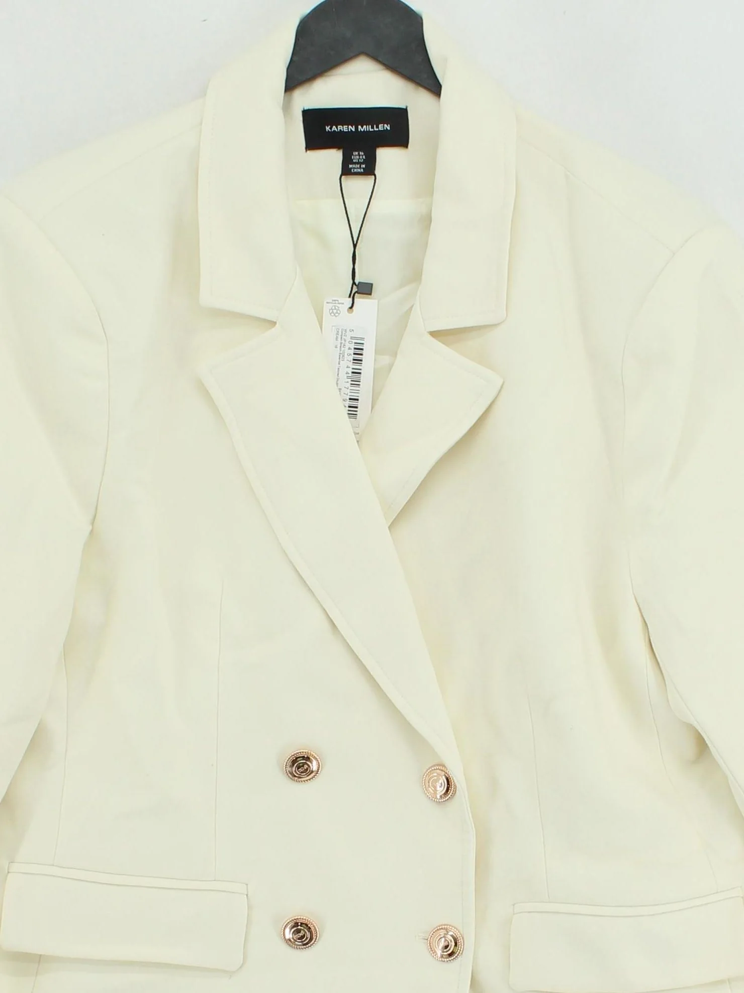 Karen Millen Women's Blazer UK 16 Cream Polyester New with tags - Image 3
