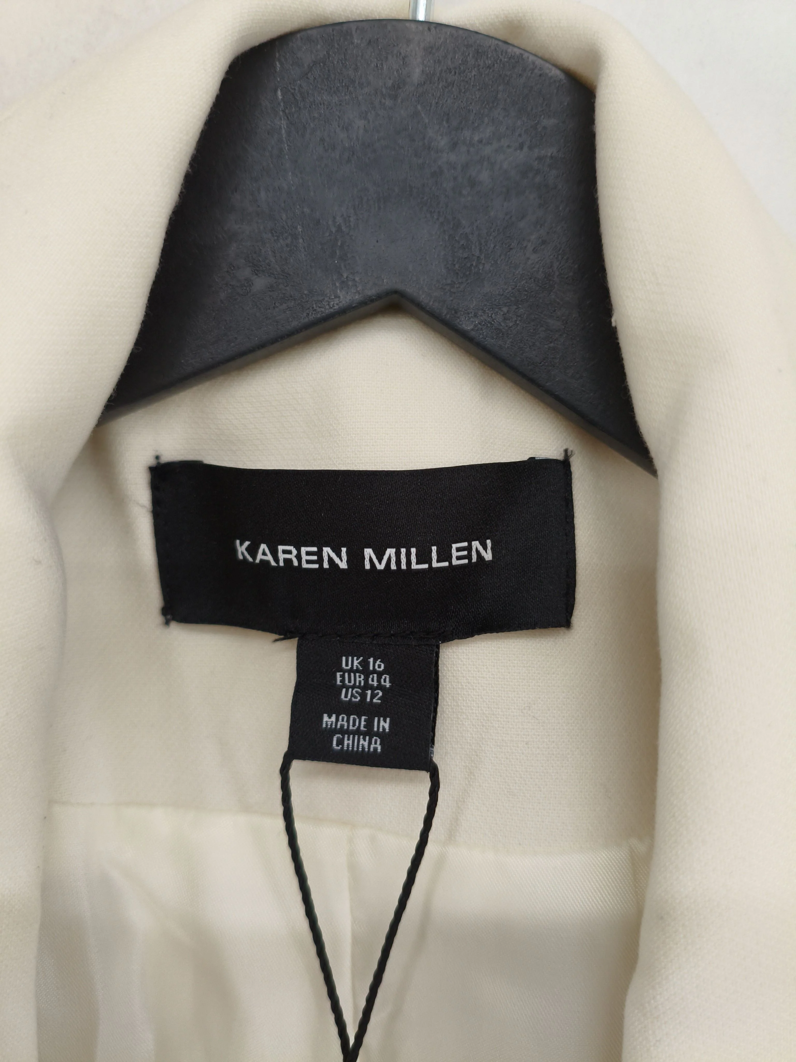 Karen Millen Women's Blazer UK 16 Cream Polyester New with tags - Image 5