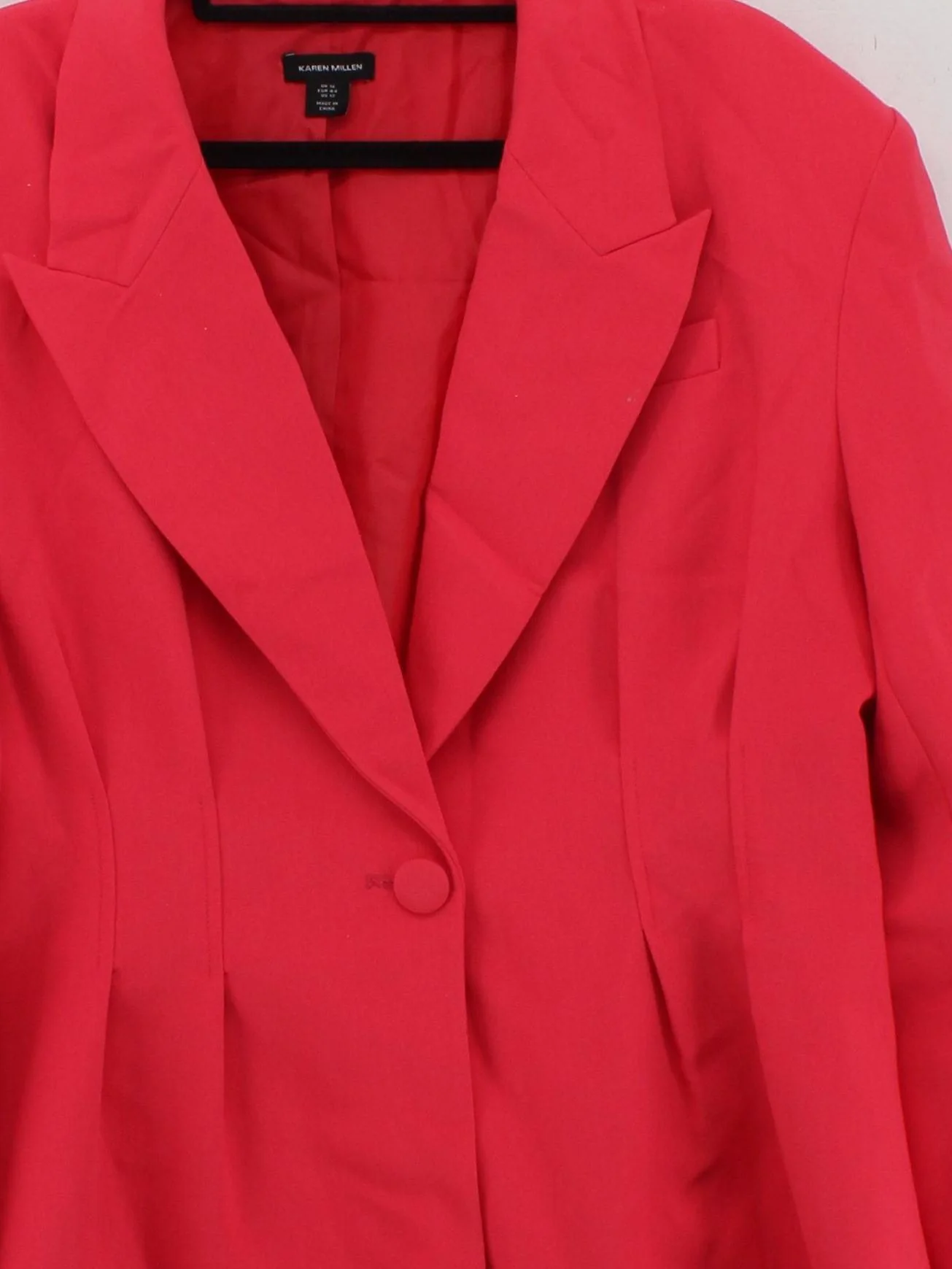 Karen Millen Women's Blazer UK 16 Pink Polyester with Viscose, Elastane Overcoat - Image 3