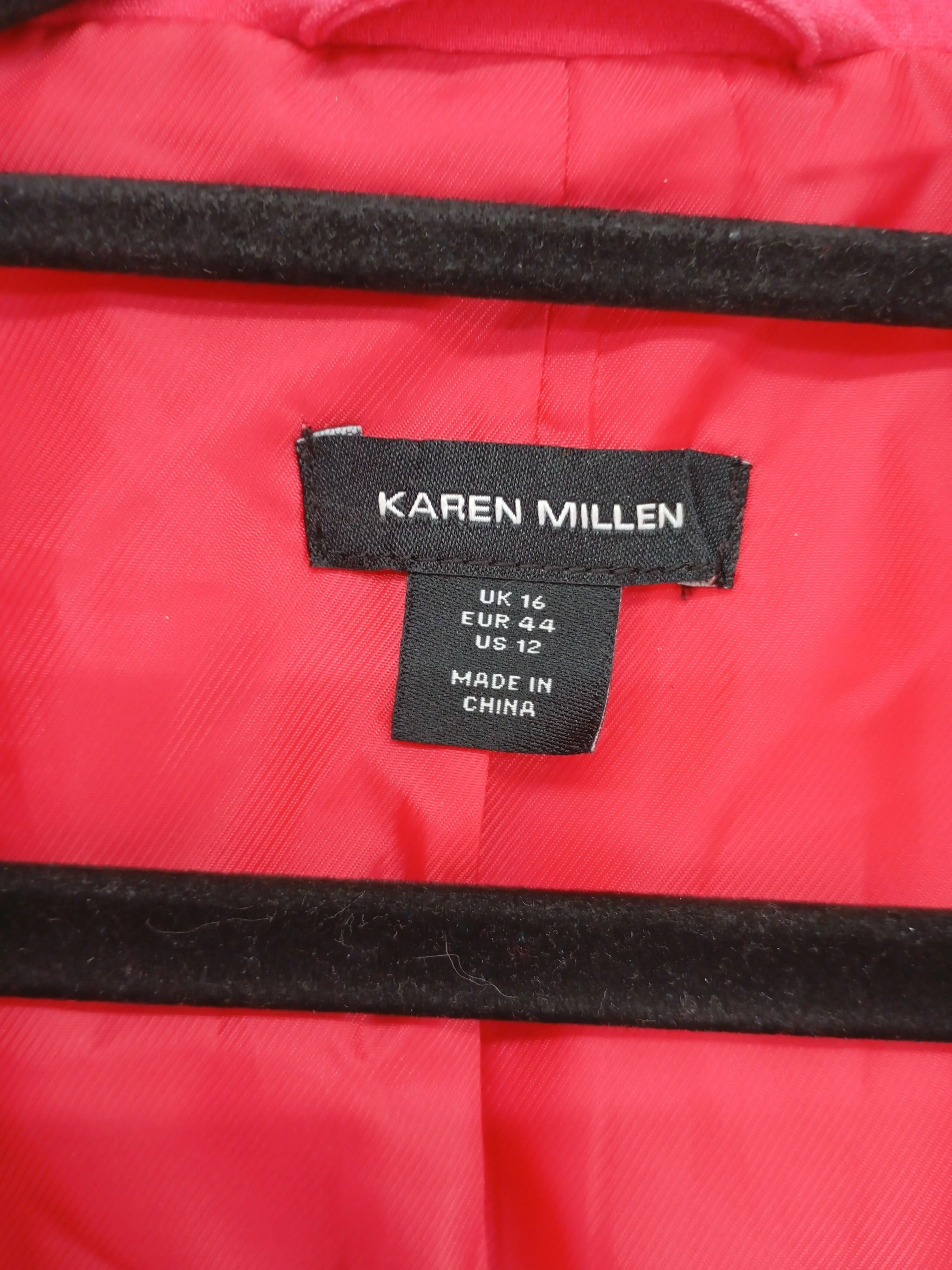 Karen Millen Women's Blazer UK 16 Pink Polyester with Viscose, Elastane Overcoat - Image 6