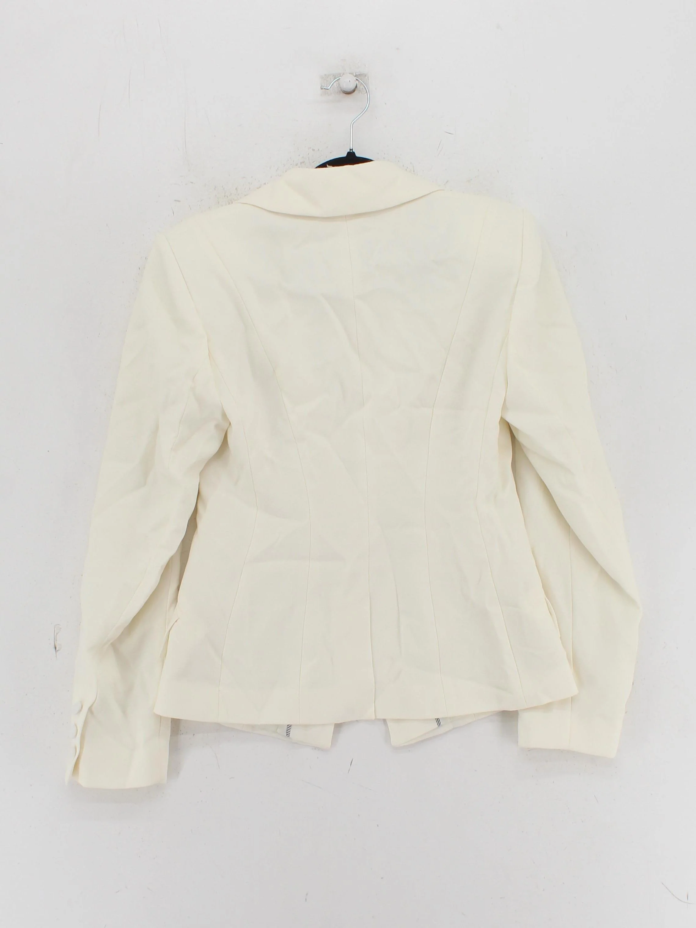 Karen Millen Women's Blazer UK 6 Cream 100% Polyester Overcoat - Image 2