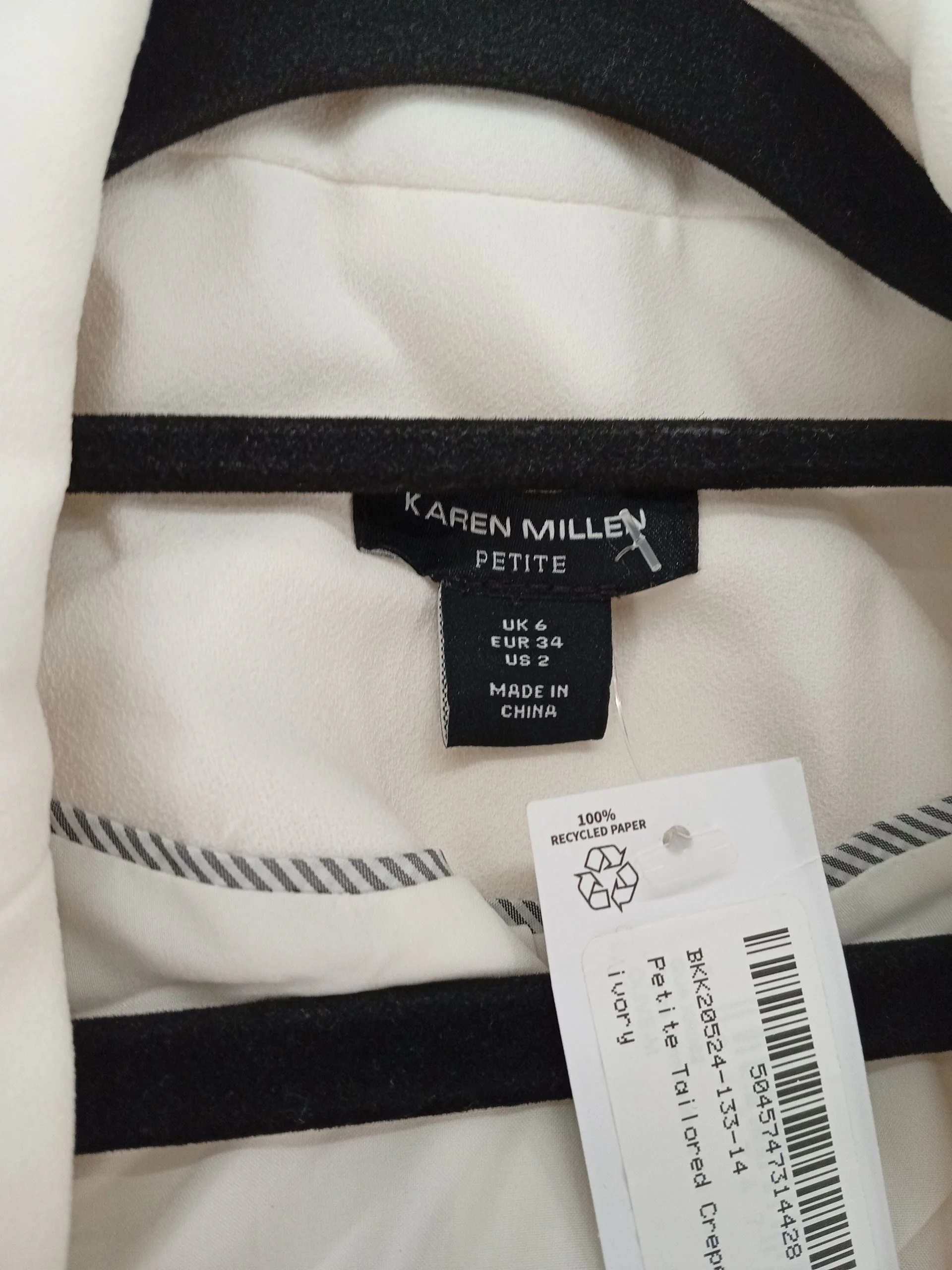 Karen Millen Women's Blazer UK 6 Cream 100% Polyester Overcoat - Image 6